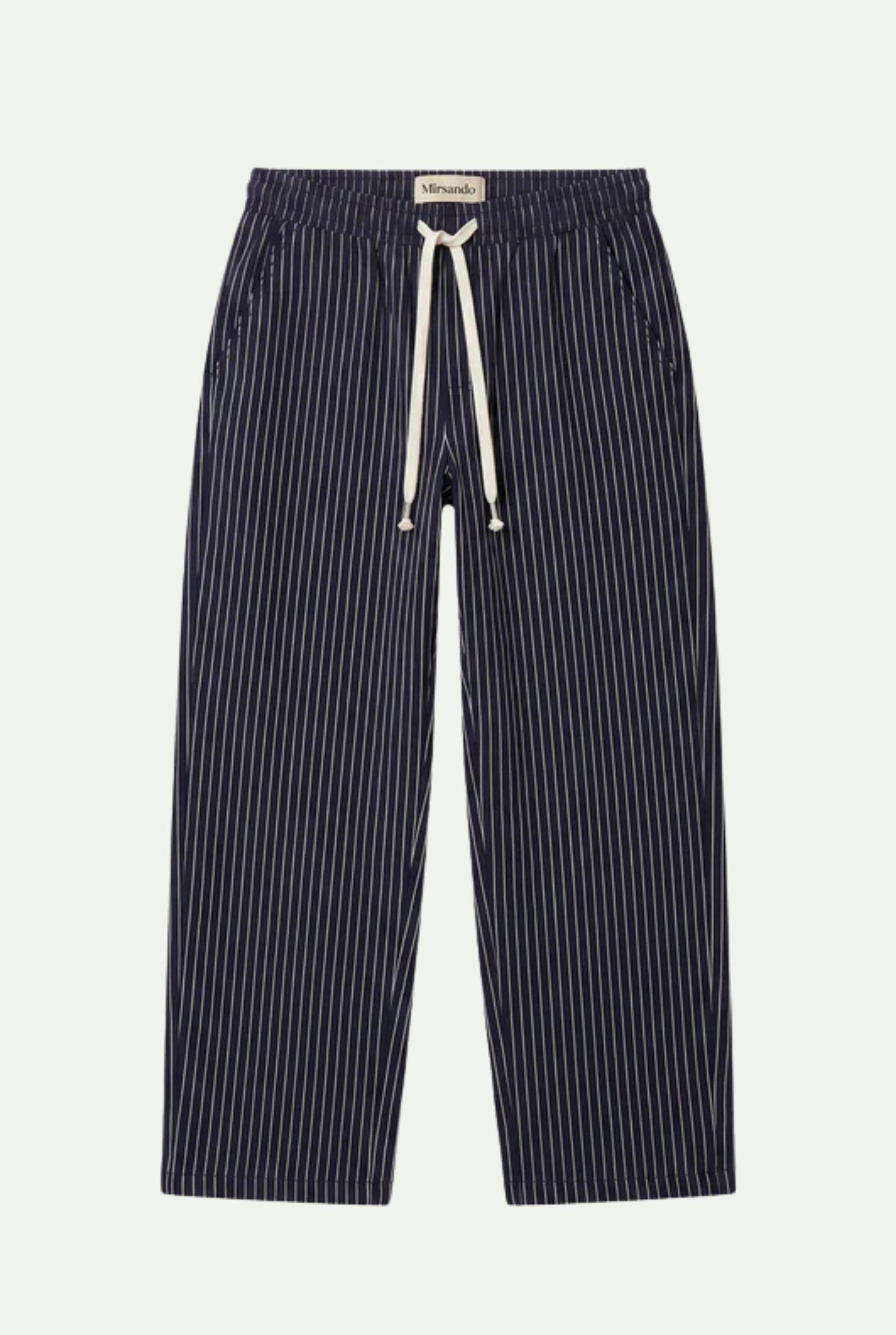 Raffaele™ Pinstripe Linen Pants Black