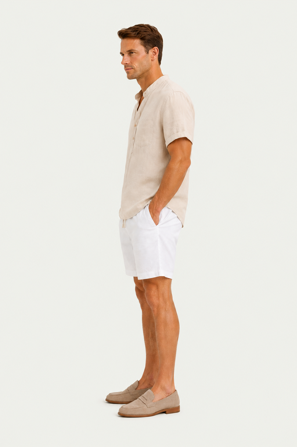 Linen Summer Set – Sand & White