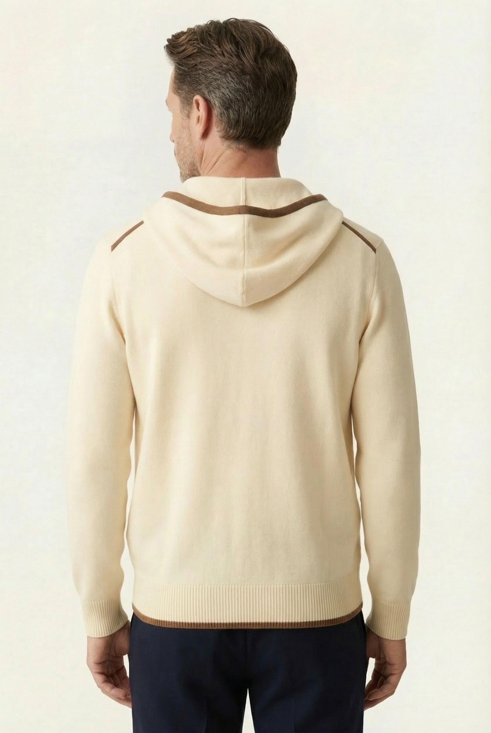 Cashmere Hooded Cardigan Cream