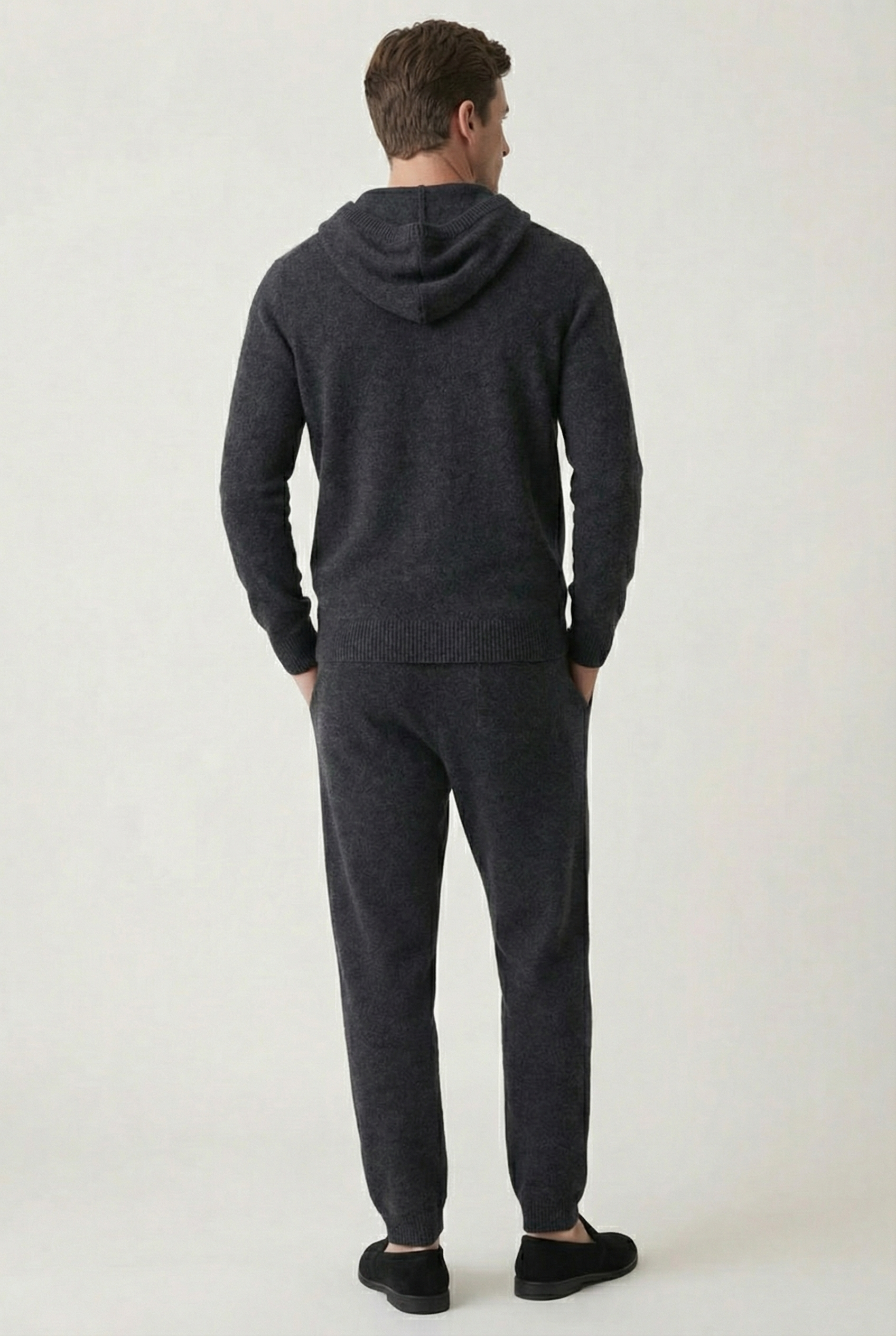 Pure Cashmere Leisure Set – Charcoal