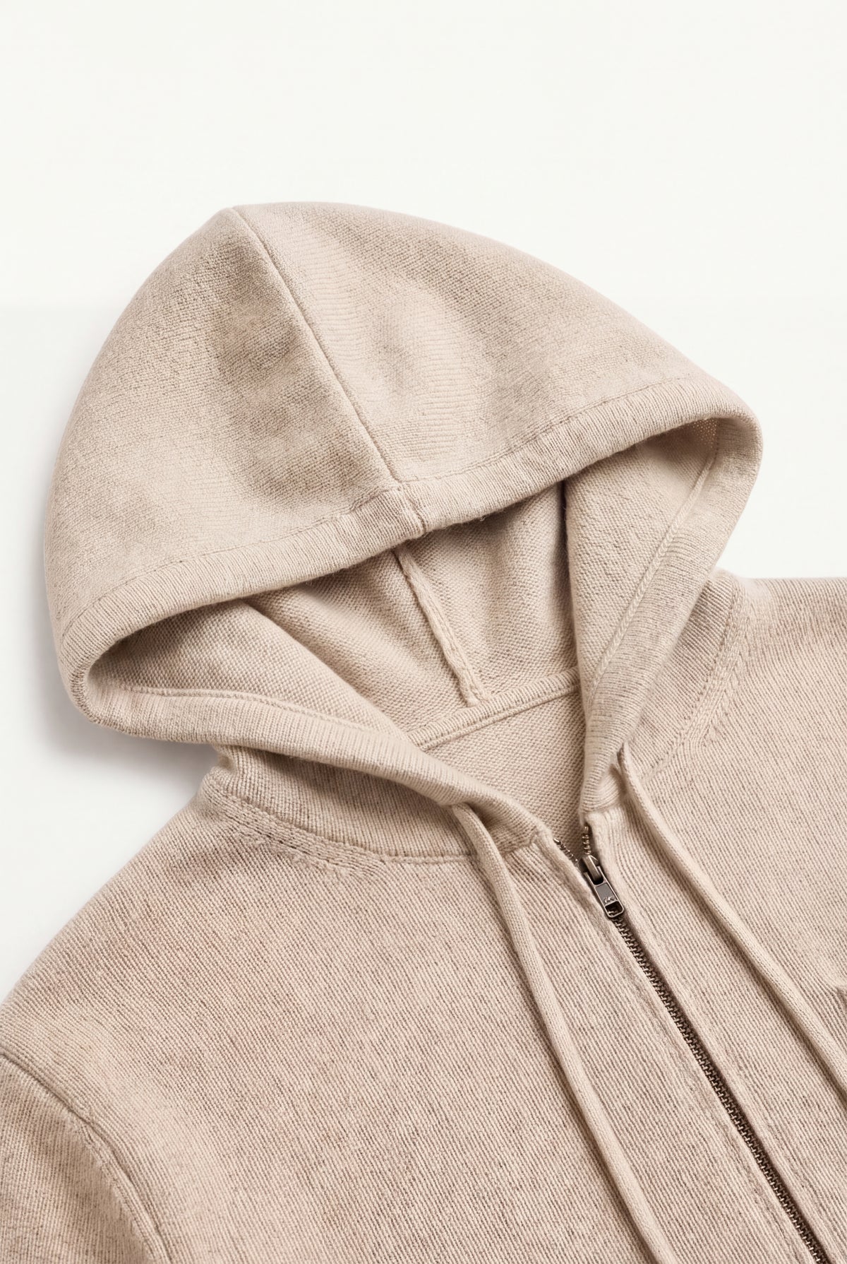 Elviro Cashmere Hooded Zip Set Cream