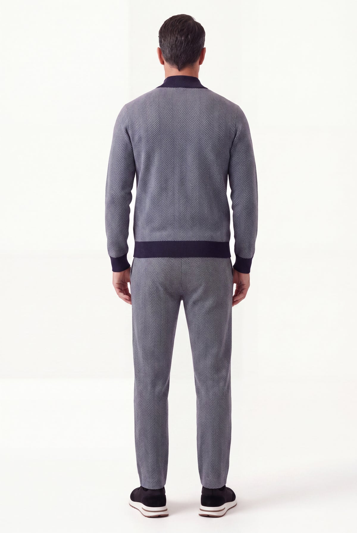 Mirsino Cashmere Zip Set Navy