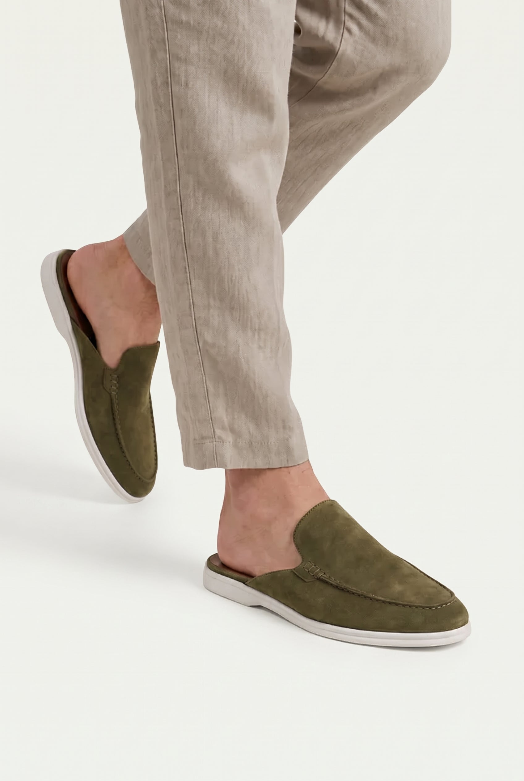 Yacht Loafer Suede Mule Sage