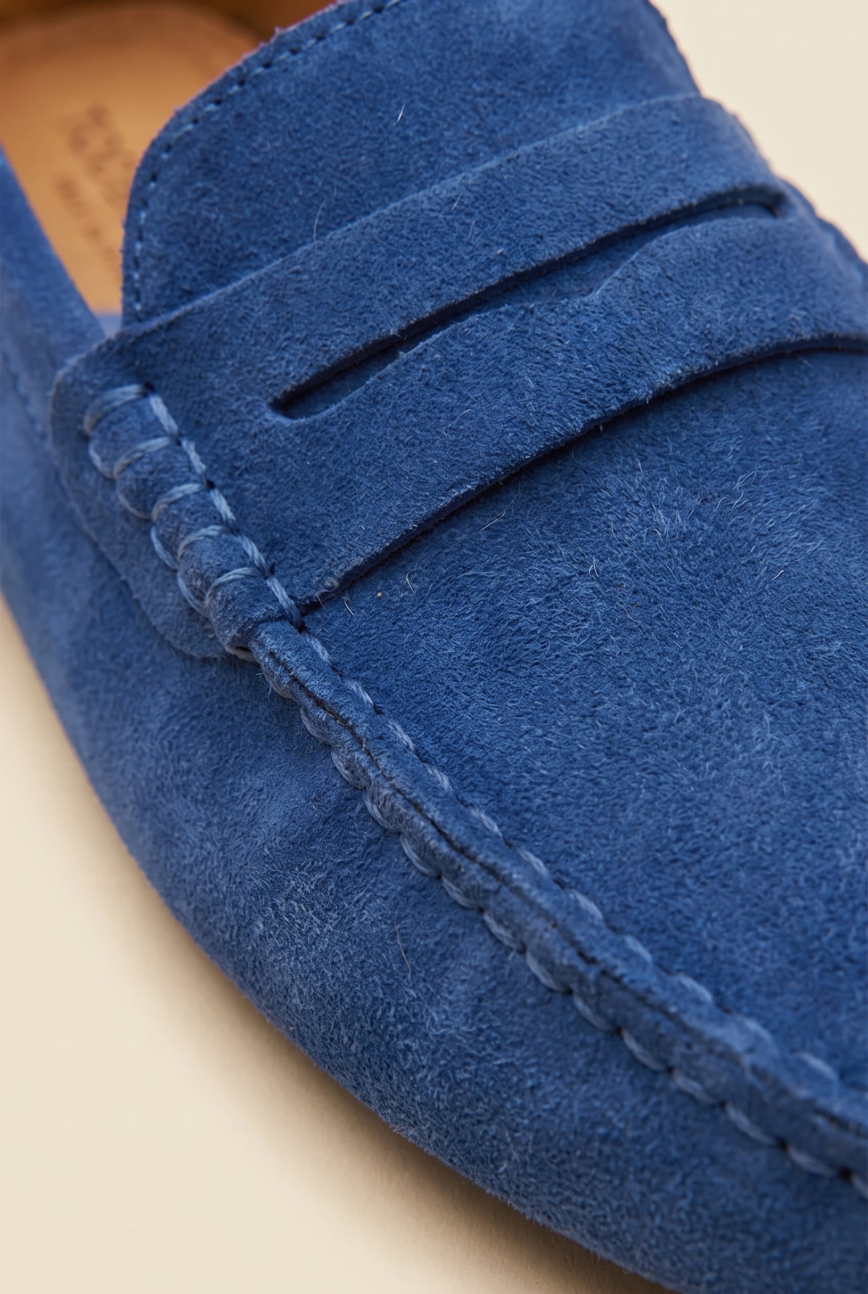 Suede Driver Loafers Blue