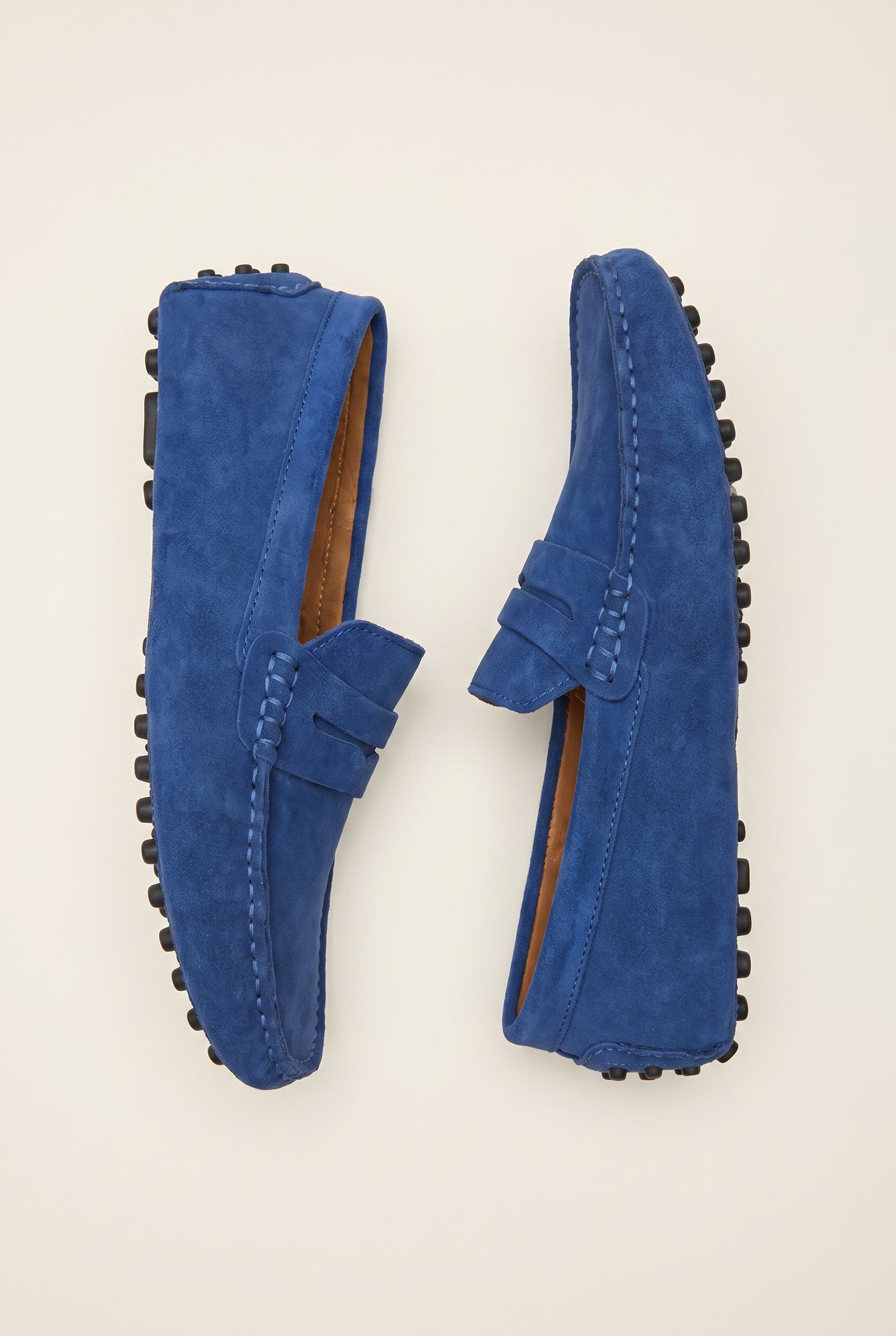 Suede Driver Loafers Blue