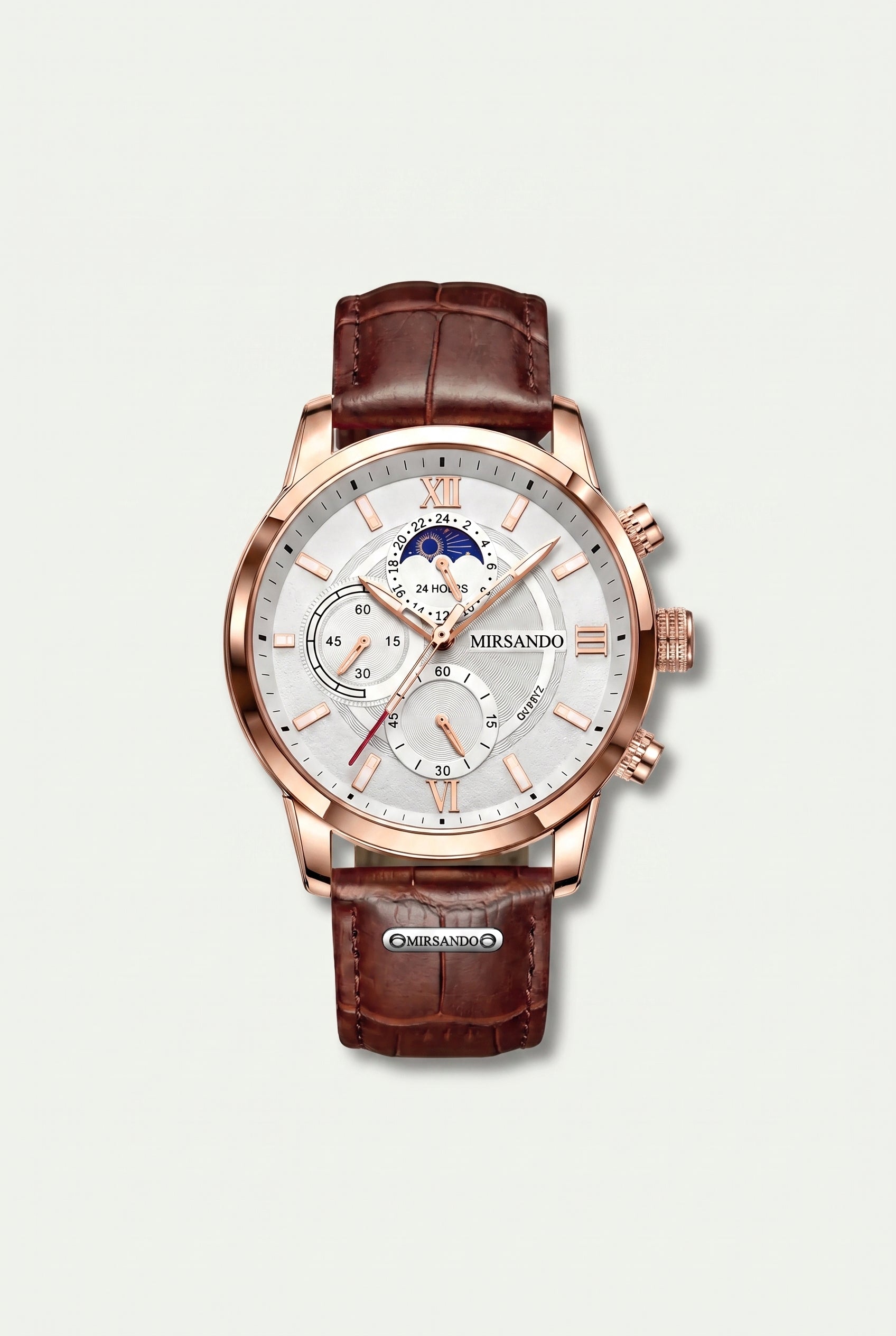 Lugano Classic Watch (Waterproof) Brown/White