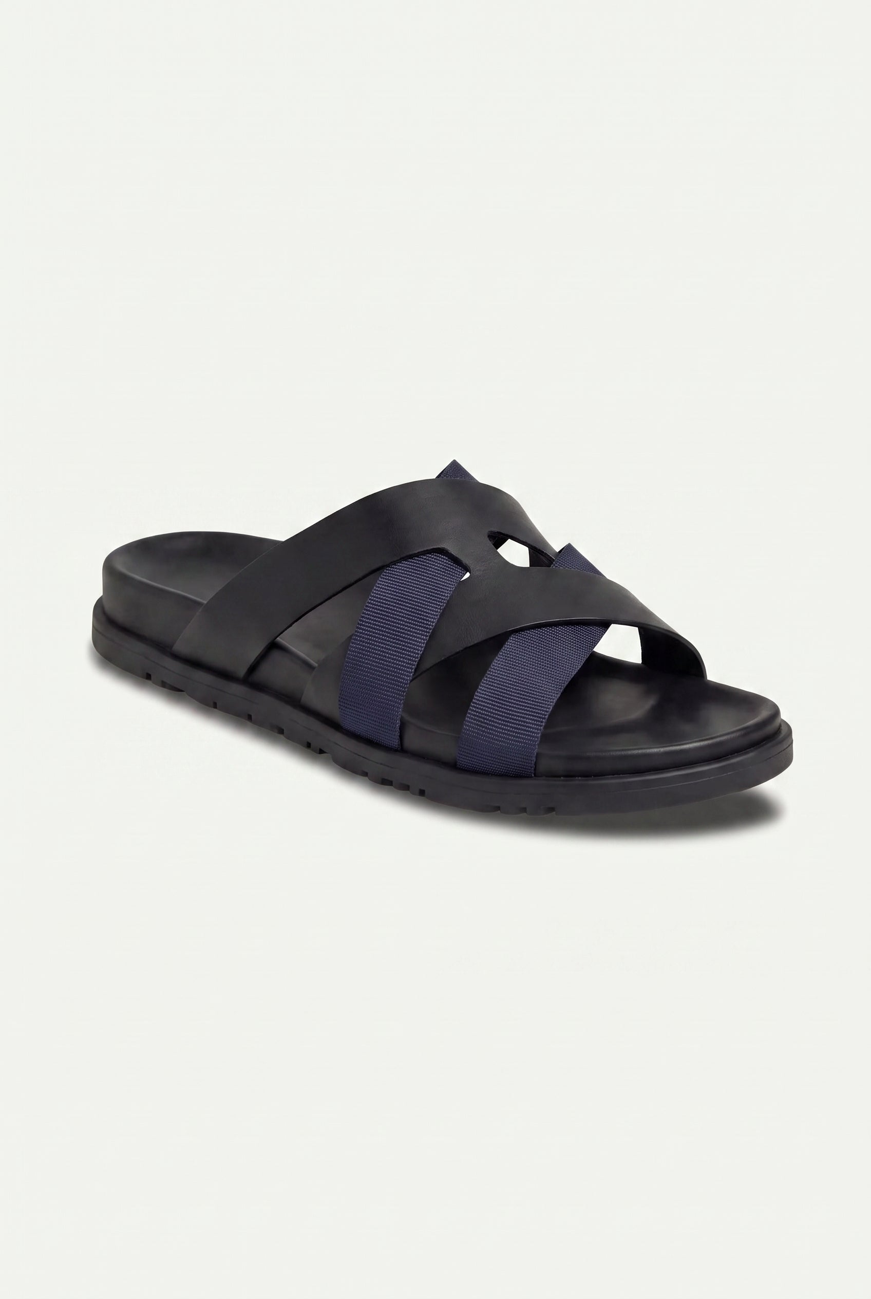 Mirsiani Leather Sandal Black Navy