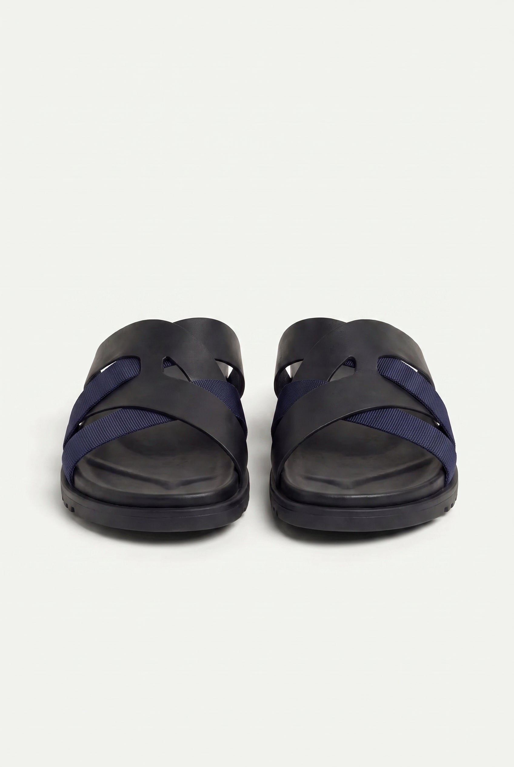 Mirsiani Leather Sandal Black Navy