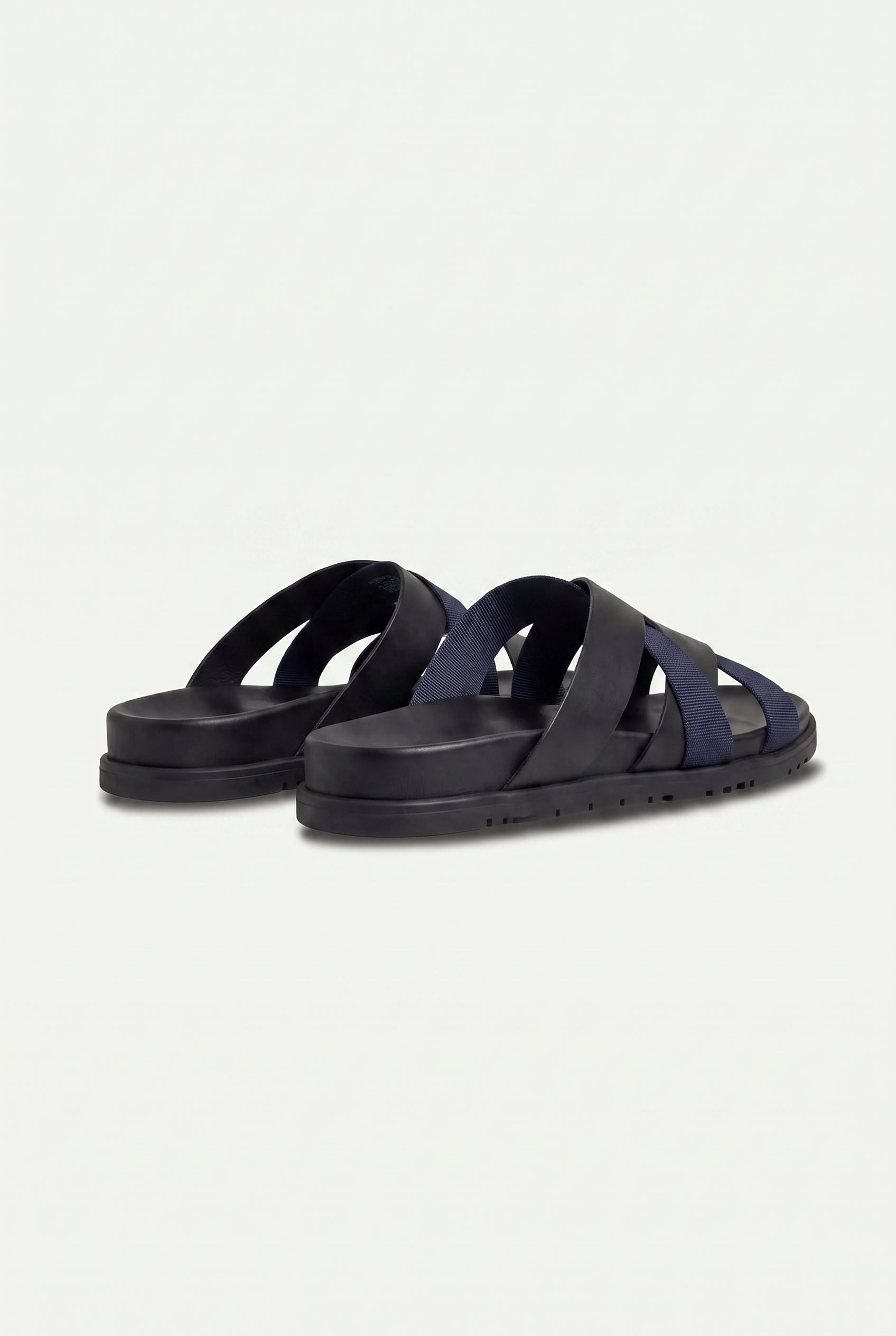 Mirsiani Leather Sandal Black Navy