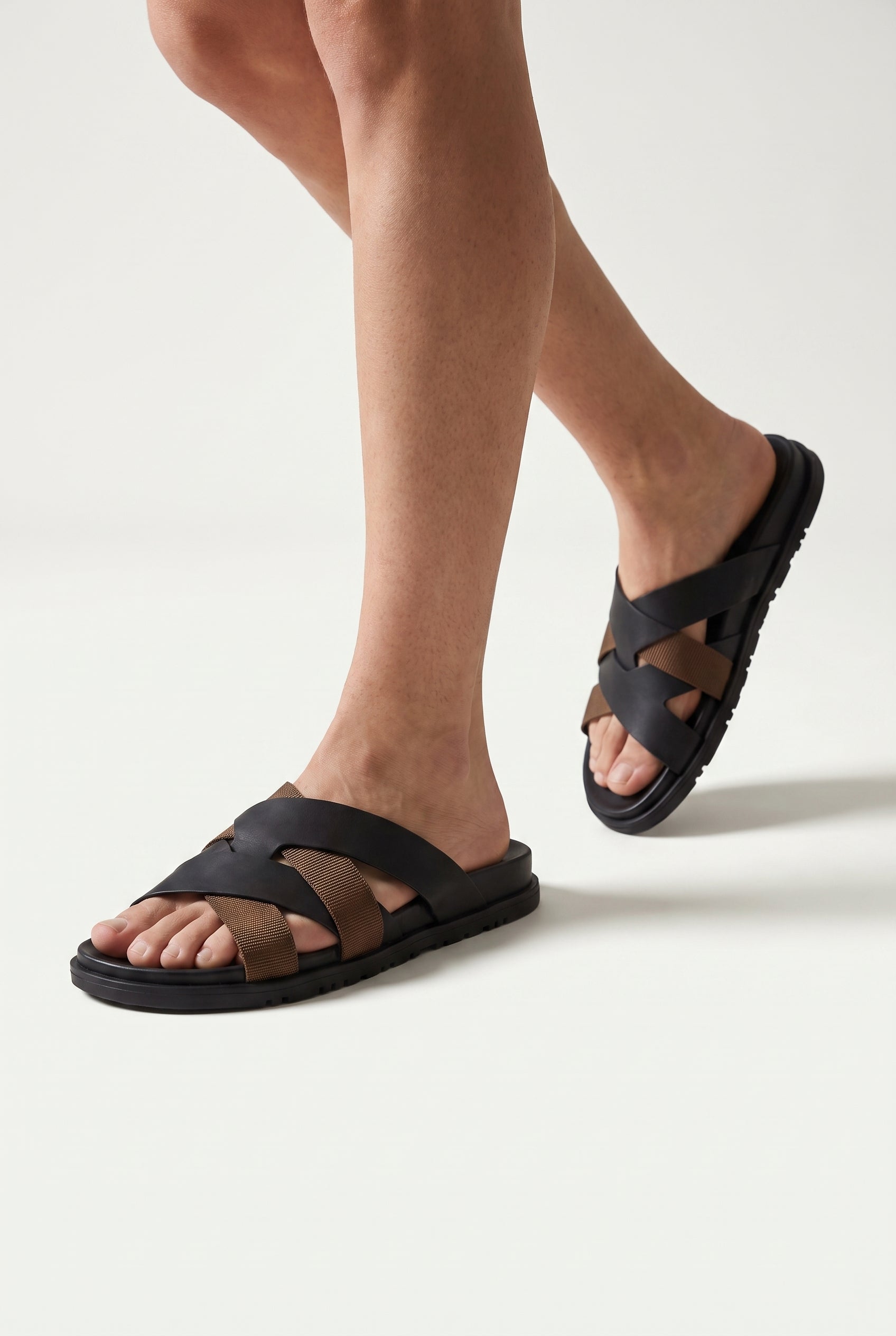 Mirsiani Leather Sandal Brown Black