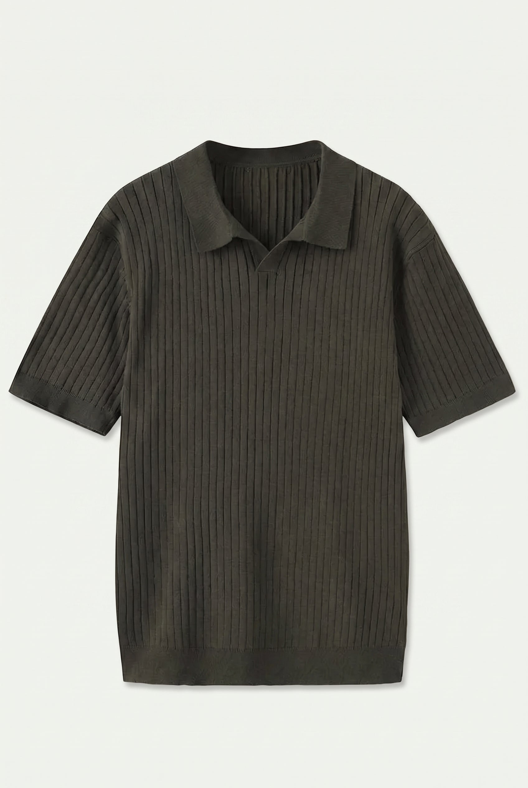 Premium Ribbed Polo Green