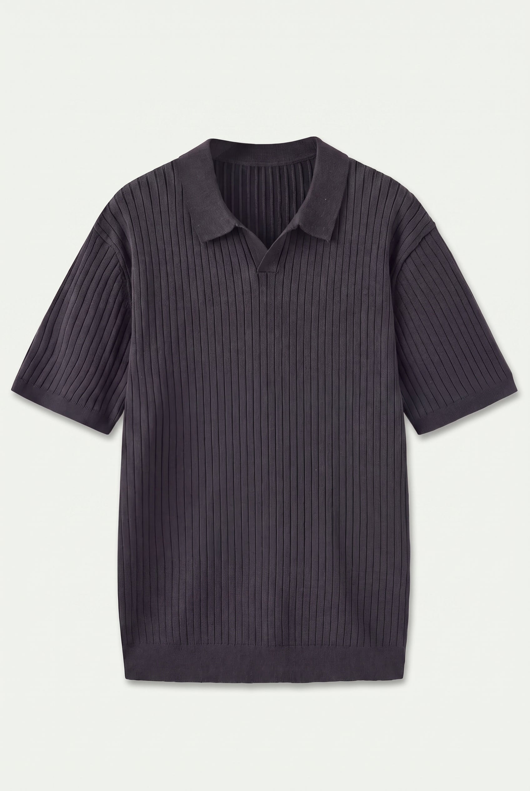 Premium Ribbed Polo Gray