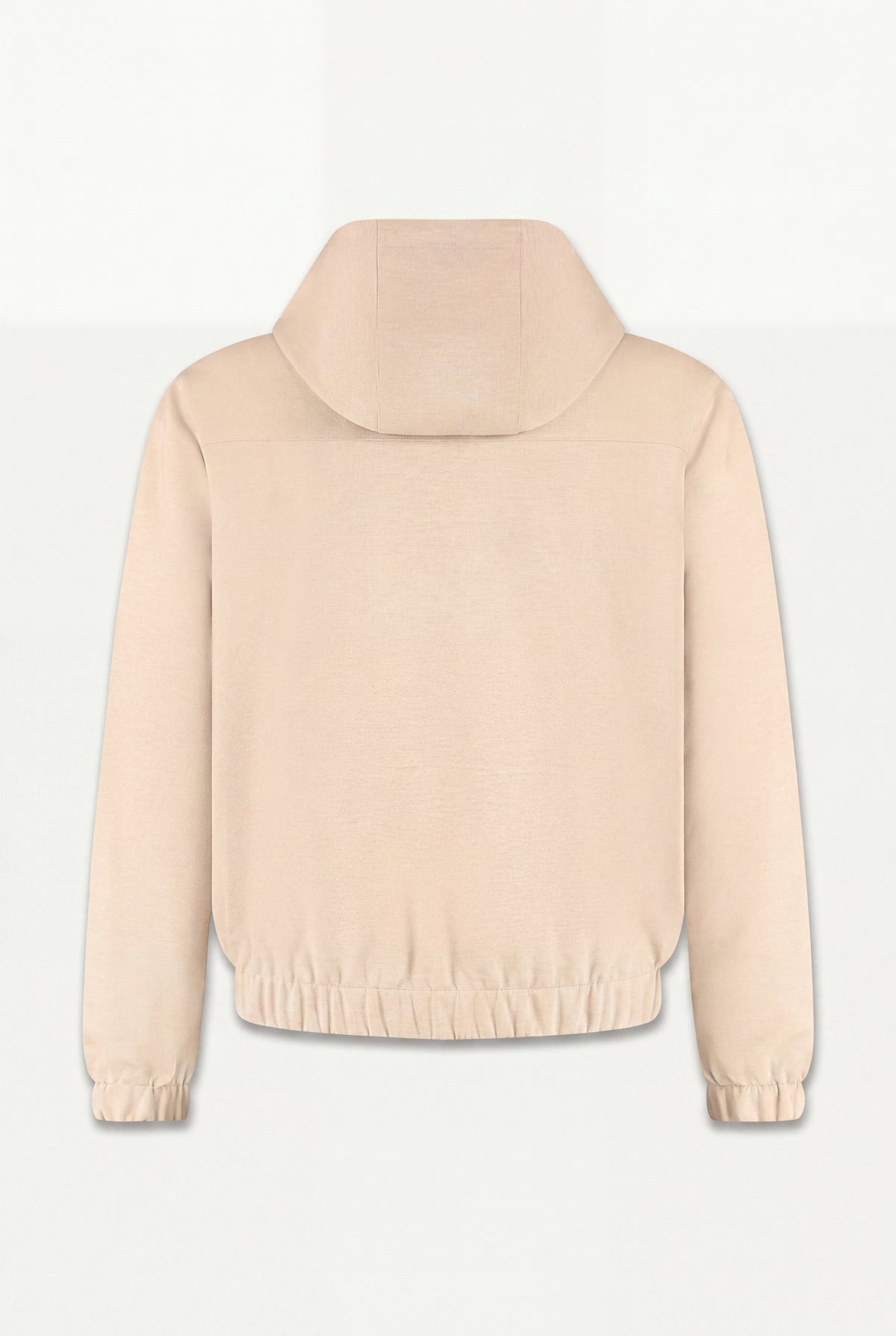 Reversible Hooded Wool City Jacket Creme/White