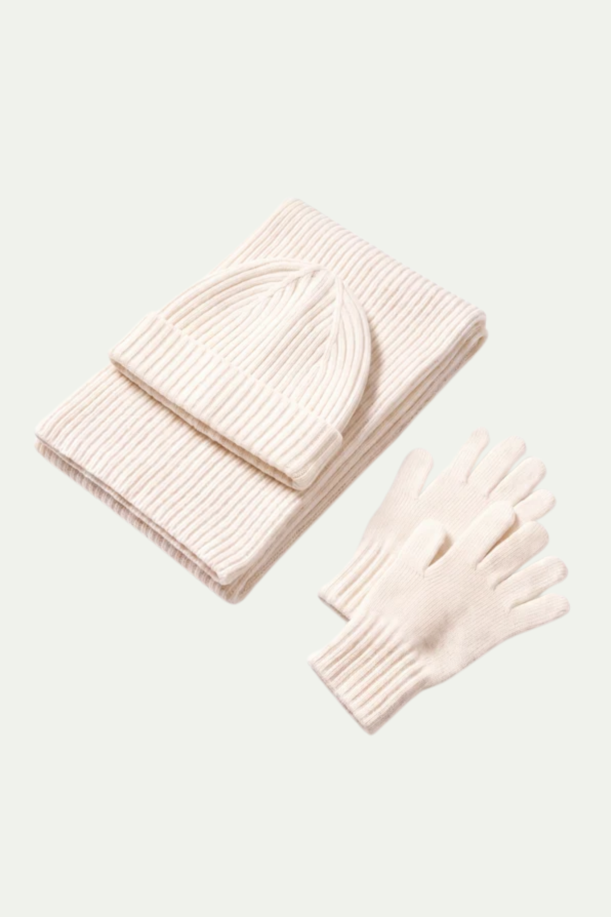 Creme Merino Wool Winter Set