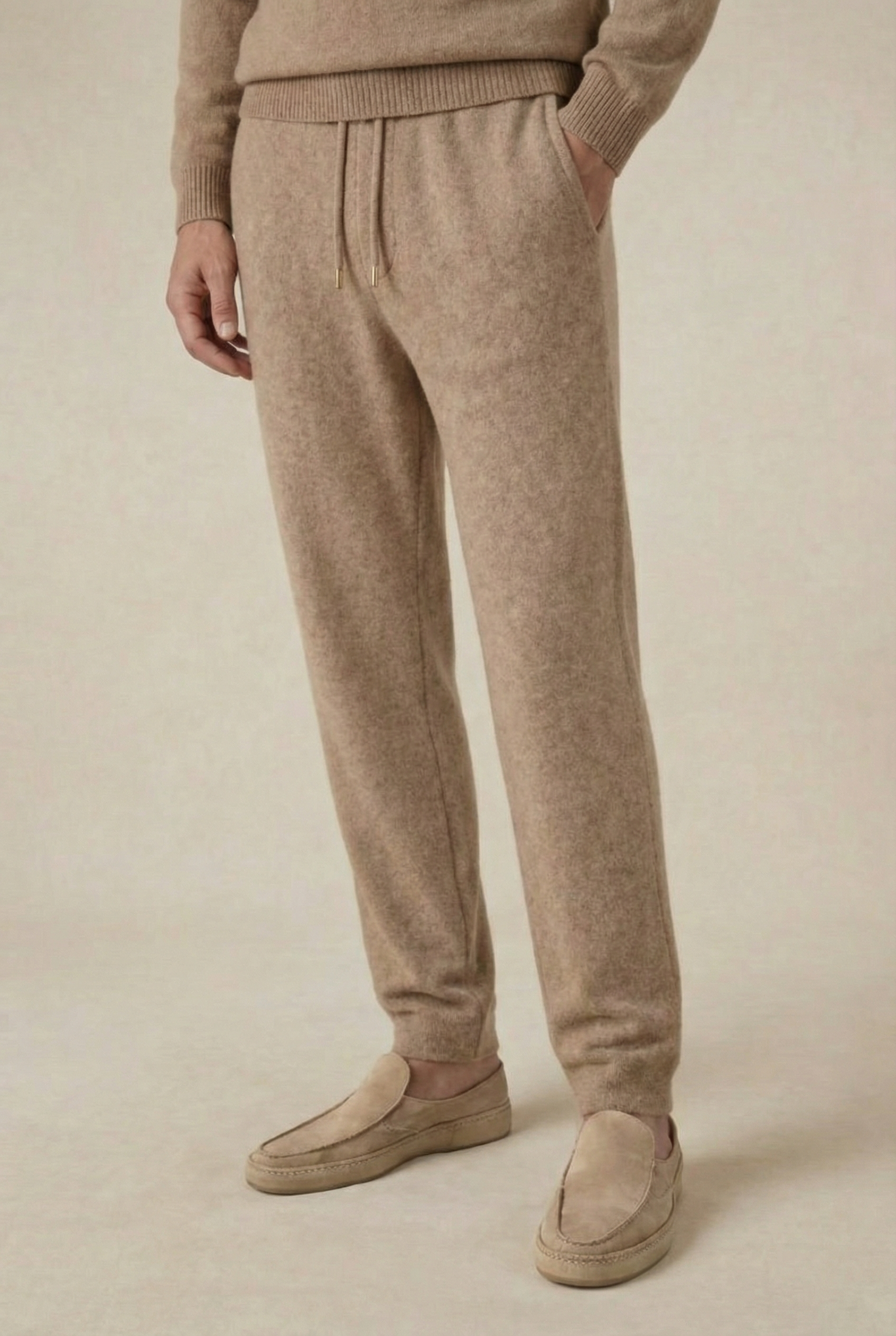 Pure Cashmere Leisure Set – Luxury Sand
