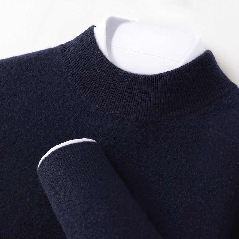 Cashmere Turtleneck Sweater Navy