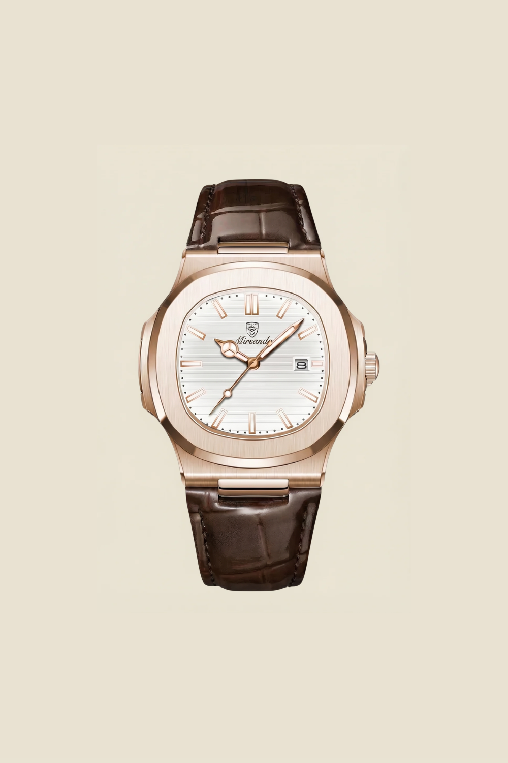 Lisbon Leather Watch White