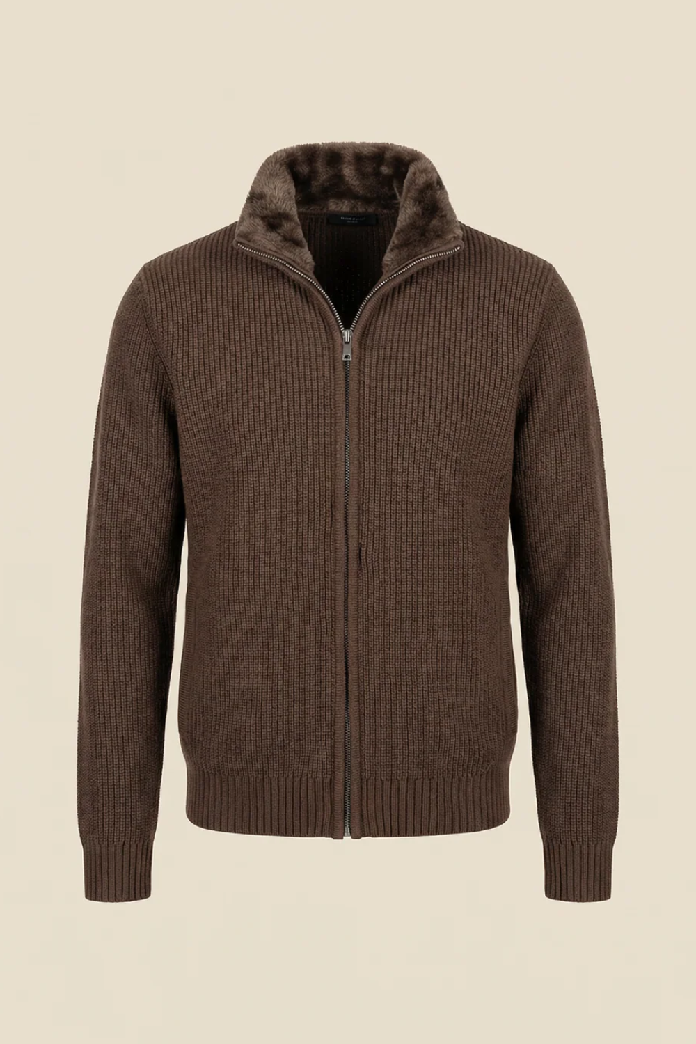 Fur Collar Wool Blouson | Brown