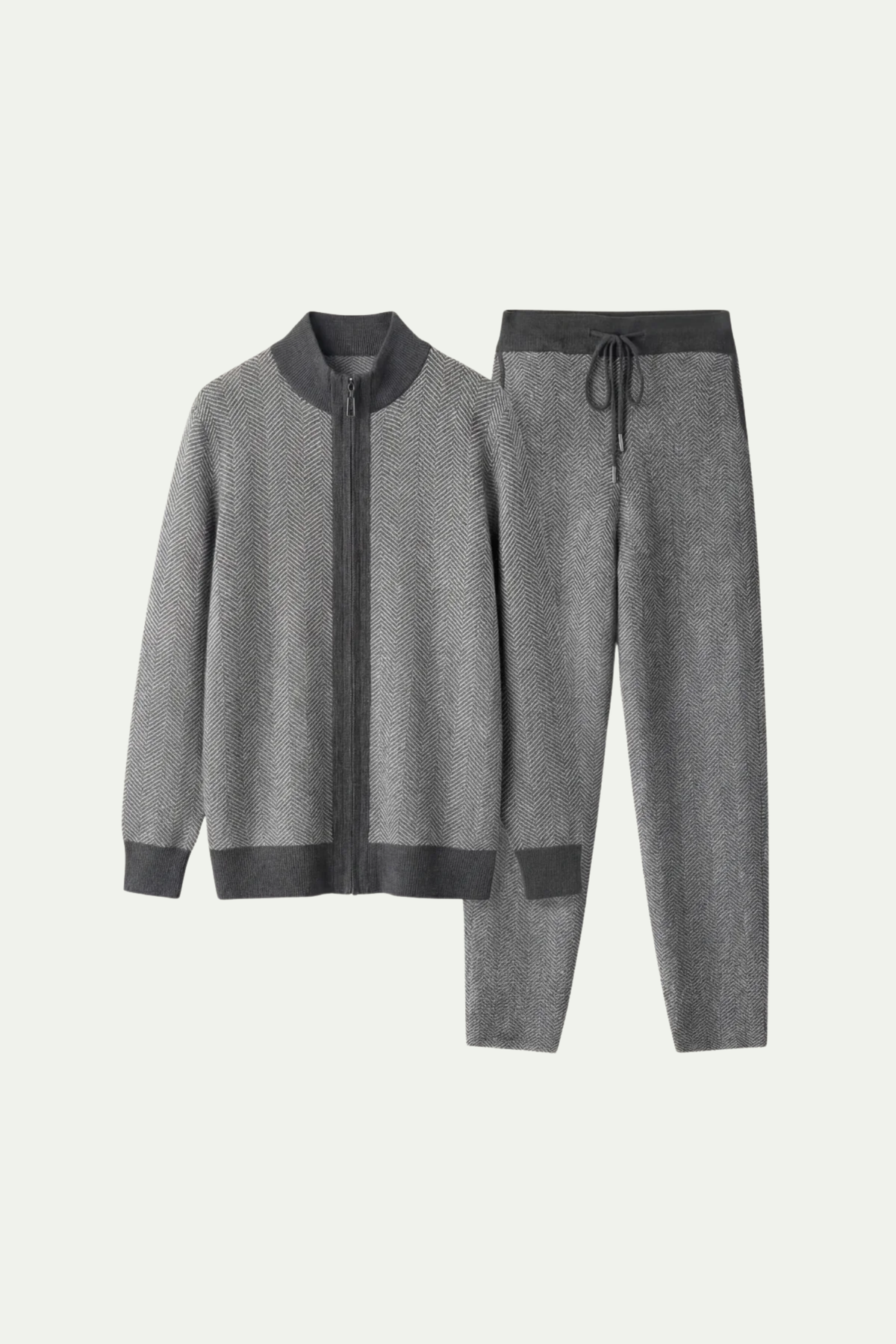 Mirsino Cashmere Zip Set Grey