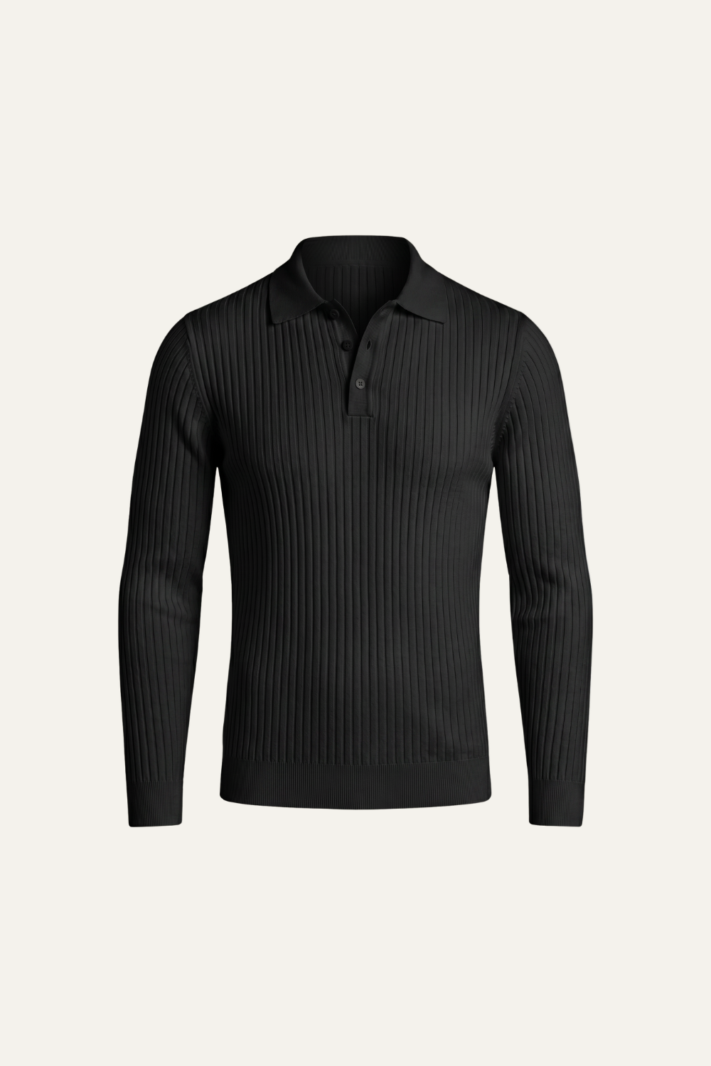 Marcello™ Ribbed Polo Black