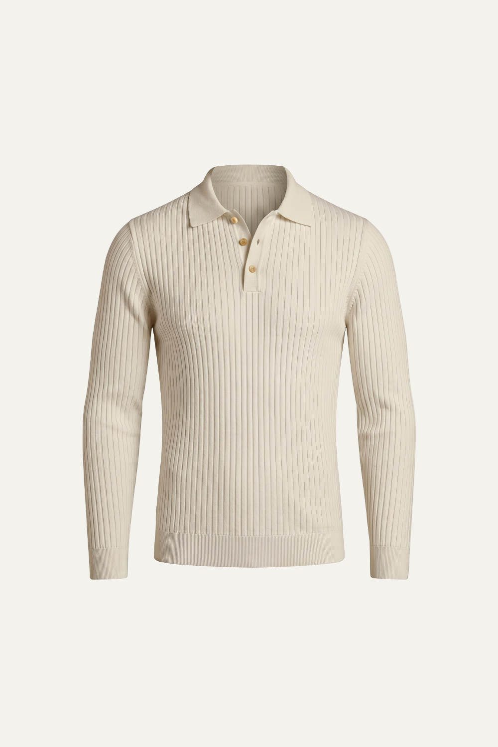 Marcello™ Ribbed Polo Beige