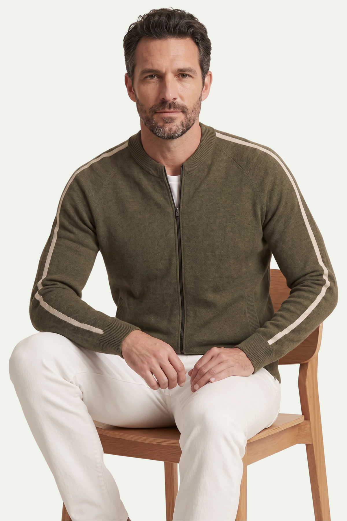 Mirsino Zip Knit Olive