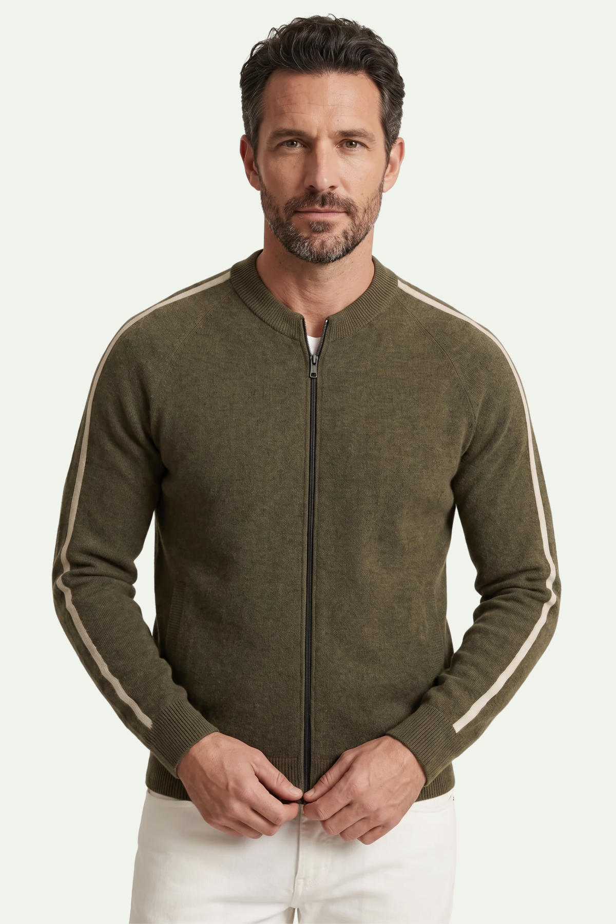 Mirsino Zip Knit Olive