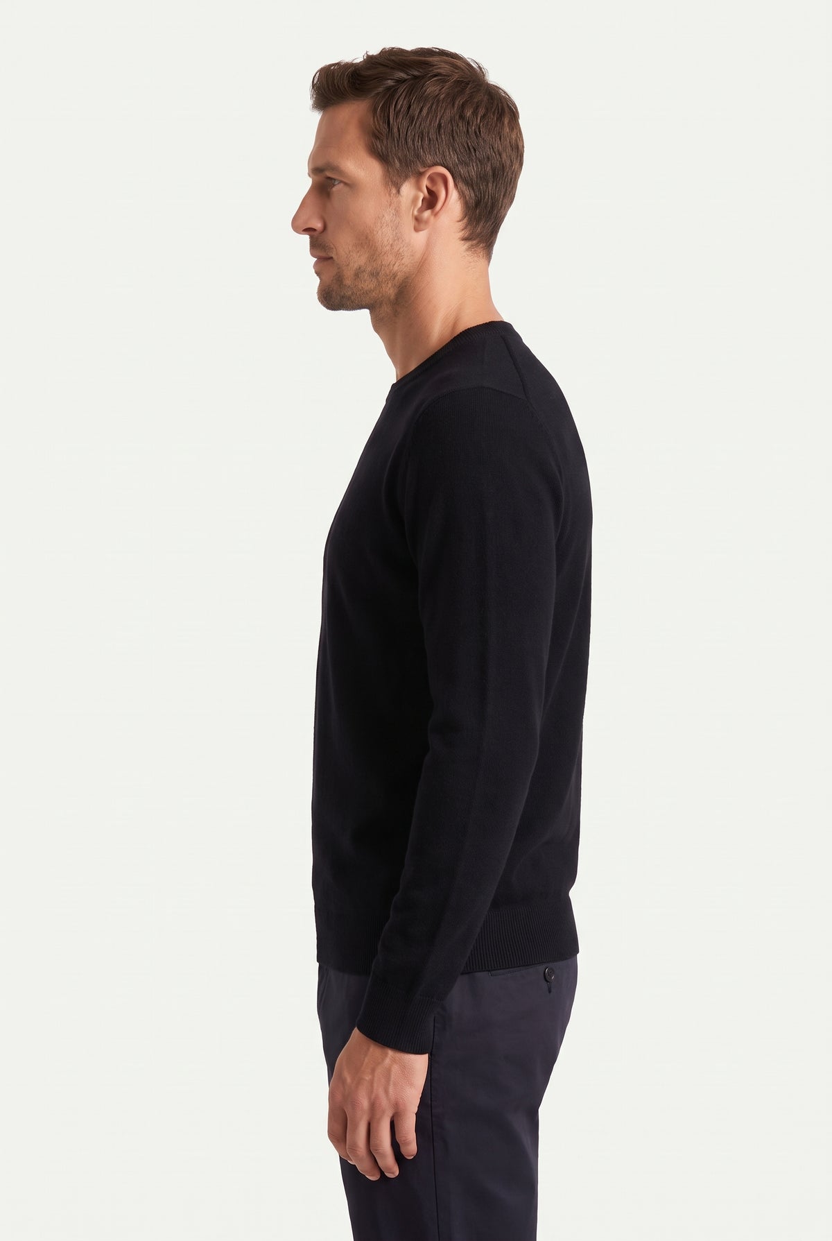 Mirsino Cashmere Crewneck Jumper Black