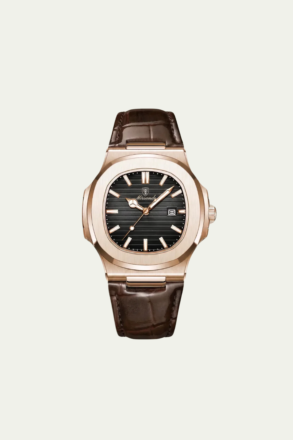Lisbon Leather Watch Black