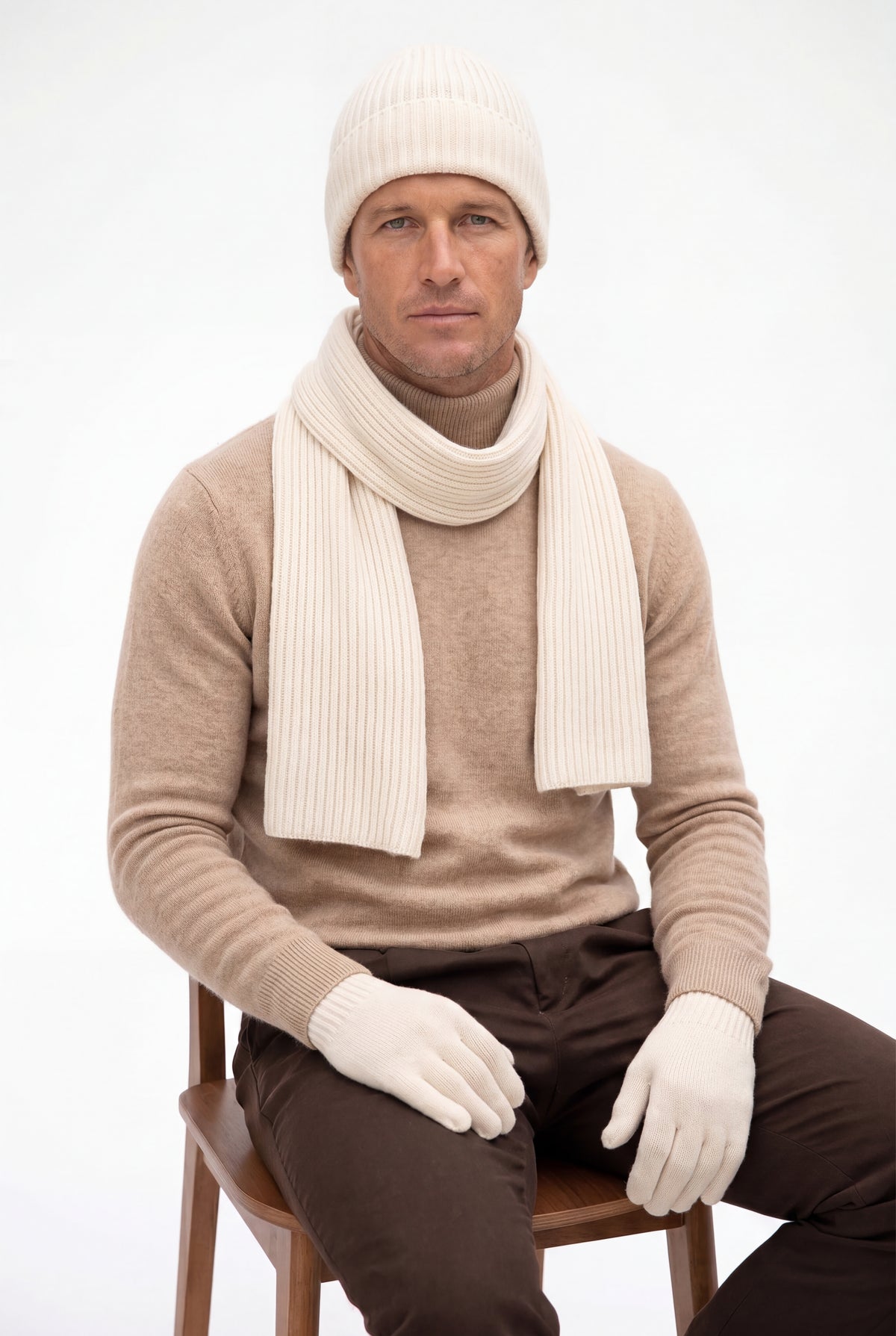 Creme Merino Wool Winter Set