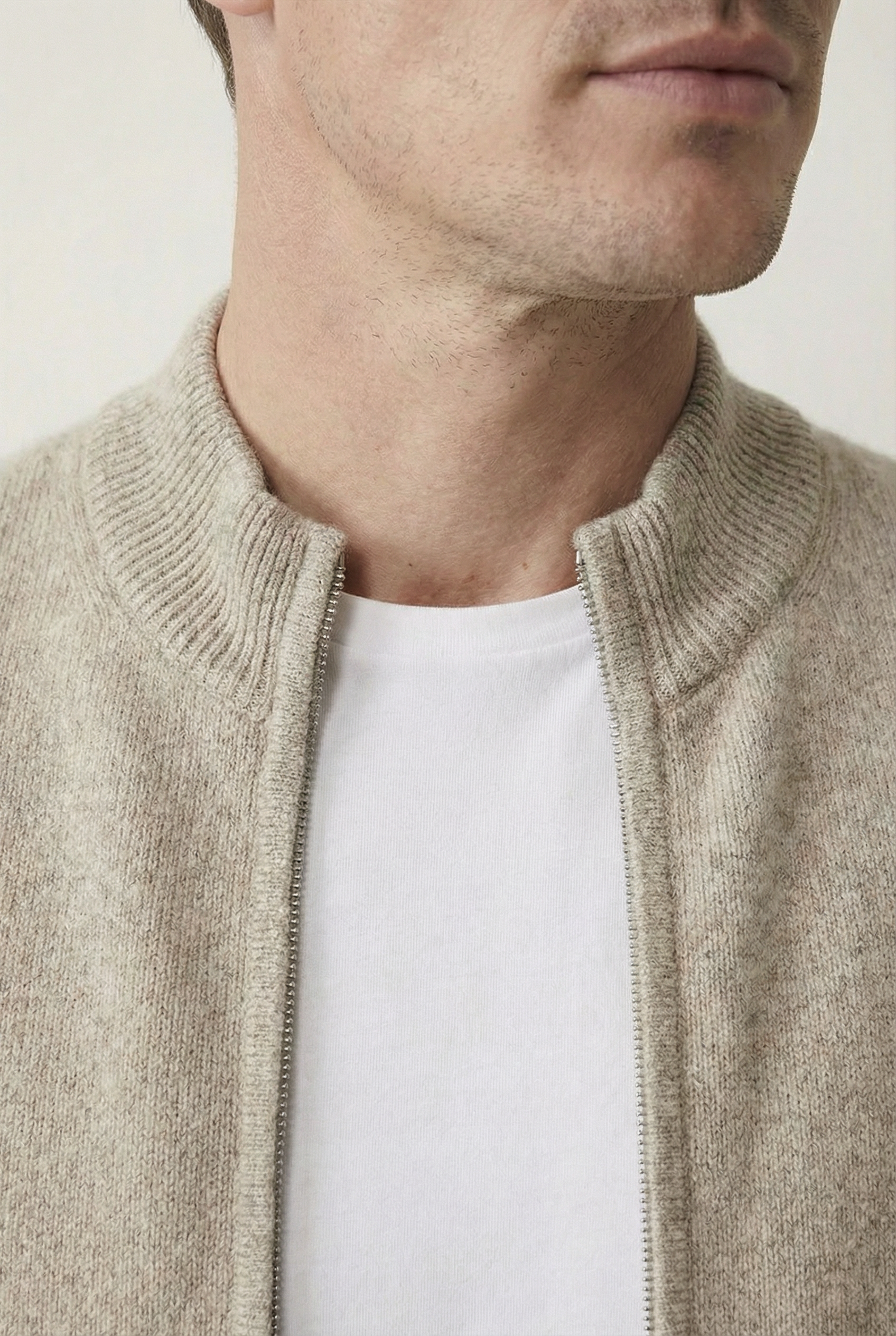 Premium Wool Zip Set - Sand