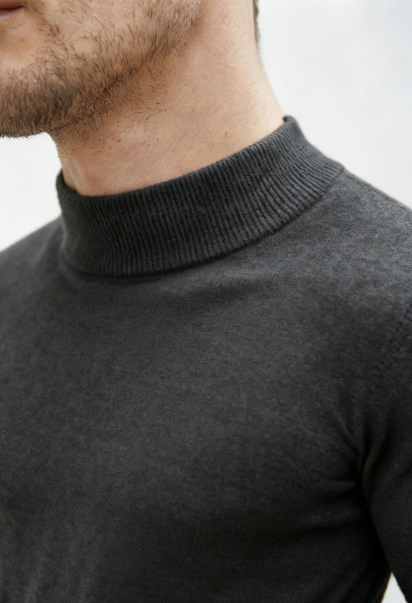 Cashmere Turtleneck Sweater Midnight Graphite