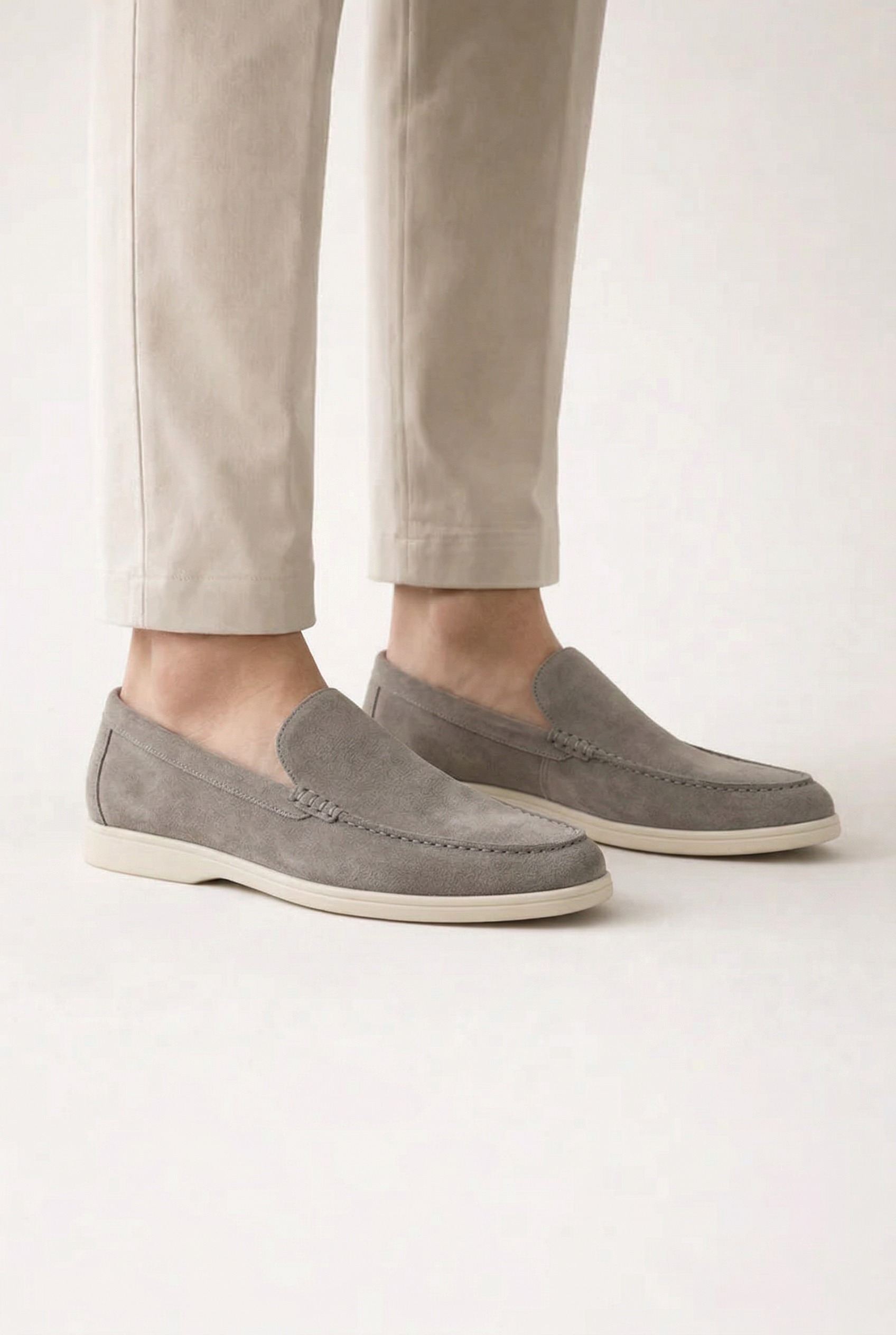 Suede Loafers Grey