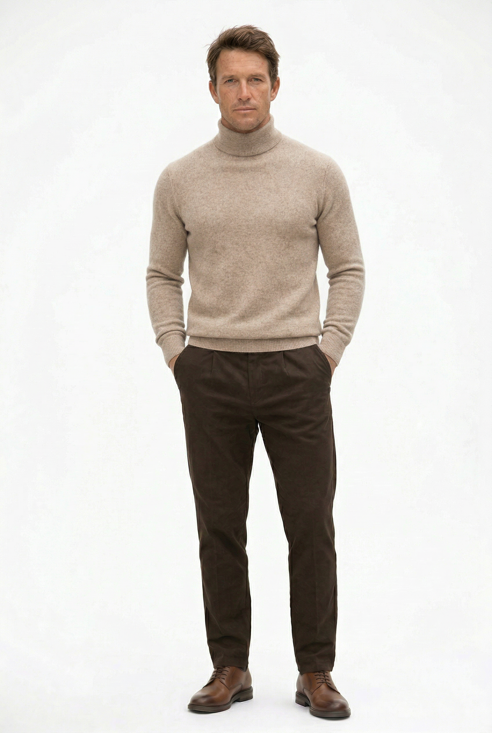 Cashmere Turtleneck Sweater Camel