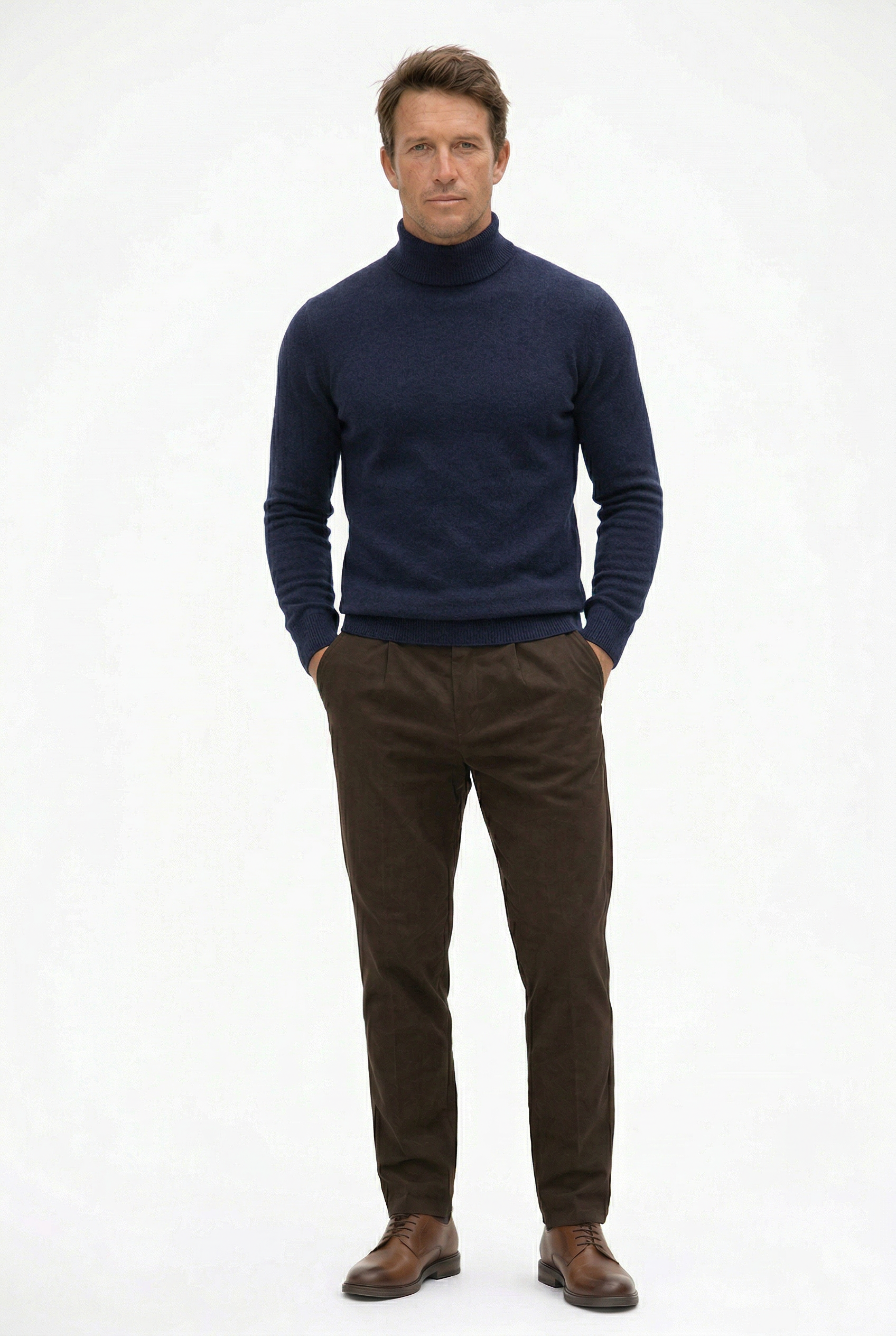 Cashmere Turtleneck Sweater Navy
