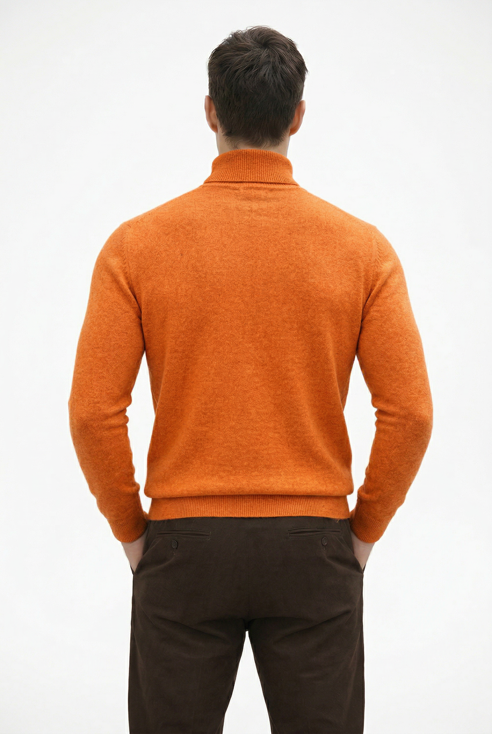 Cashmere Turtleneck Sweater Orange