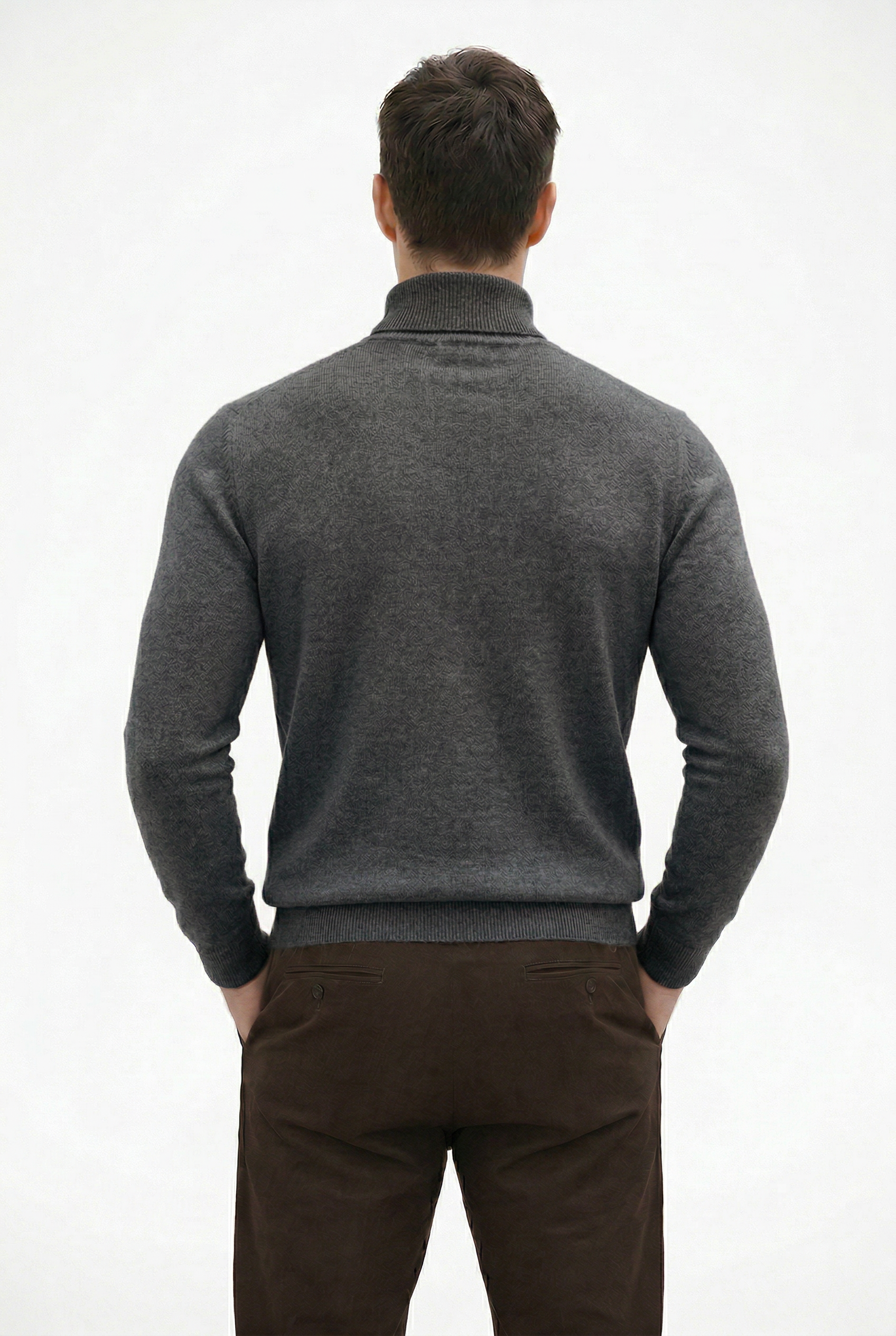 Cashmere Turtleneck Sweater Midnight Graphite