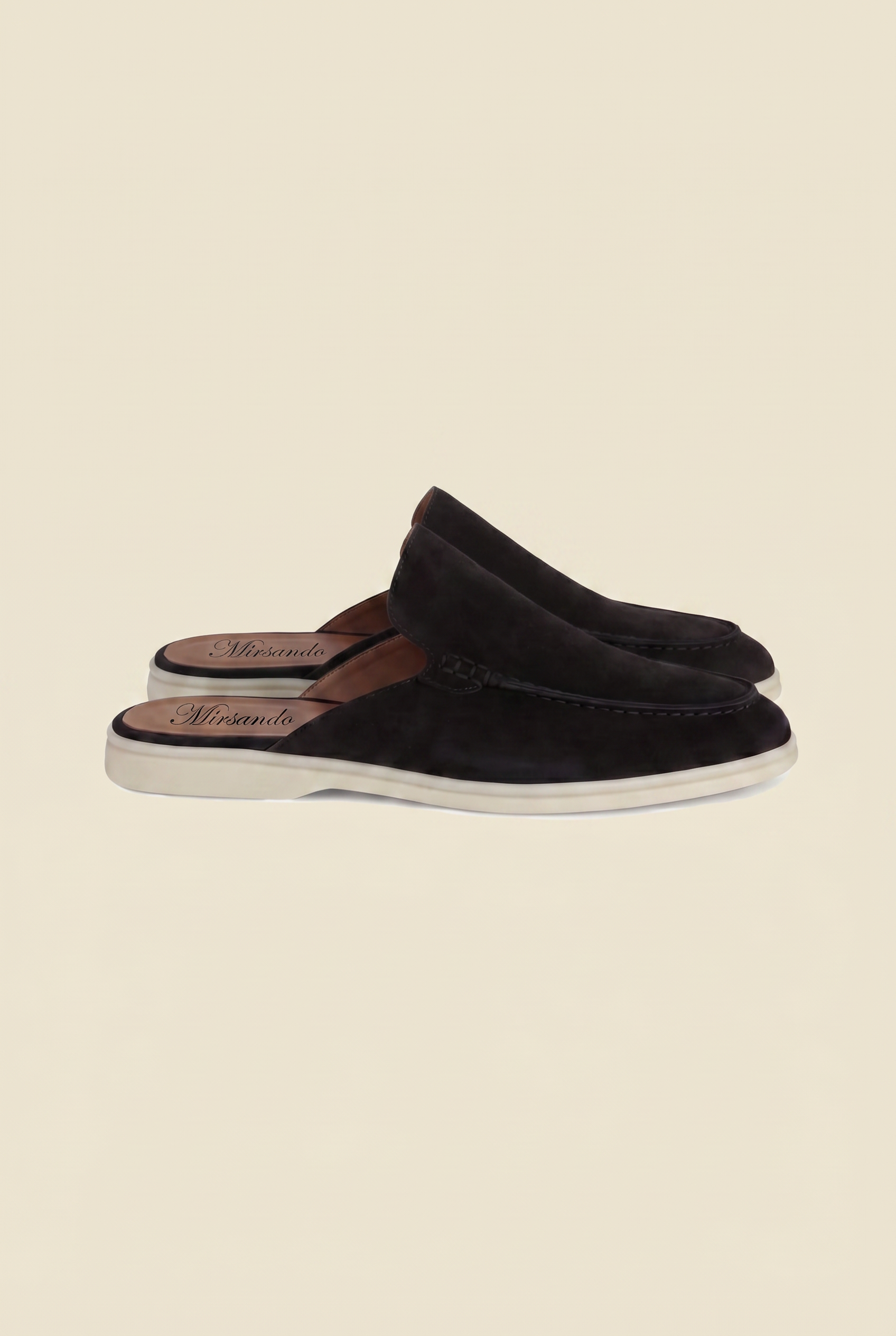 Yacht Loafer Suede Mule Black
