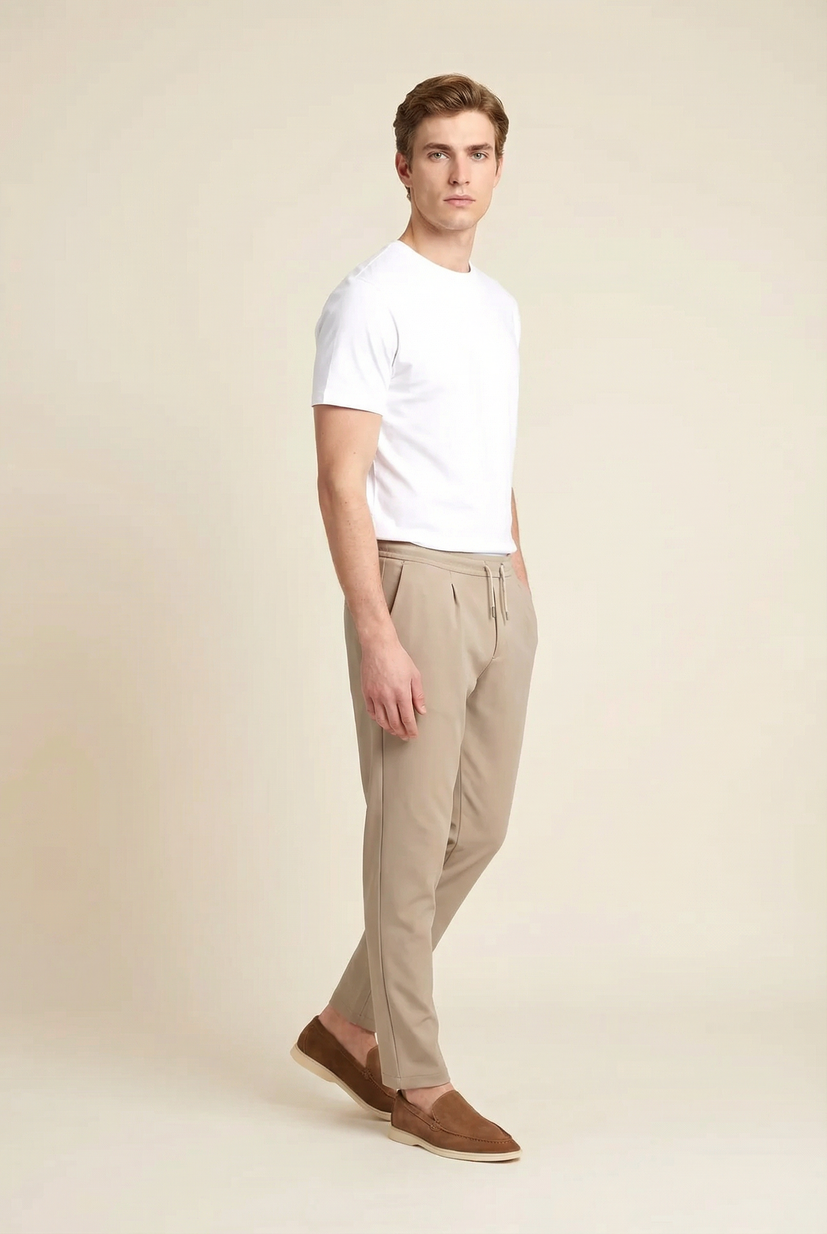 Light Beige Smart Pants