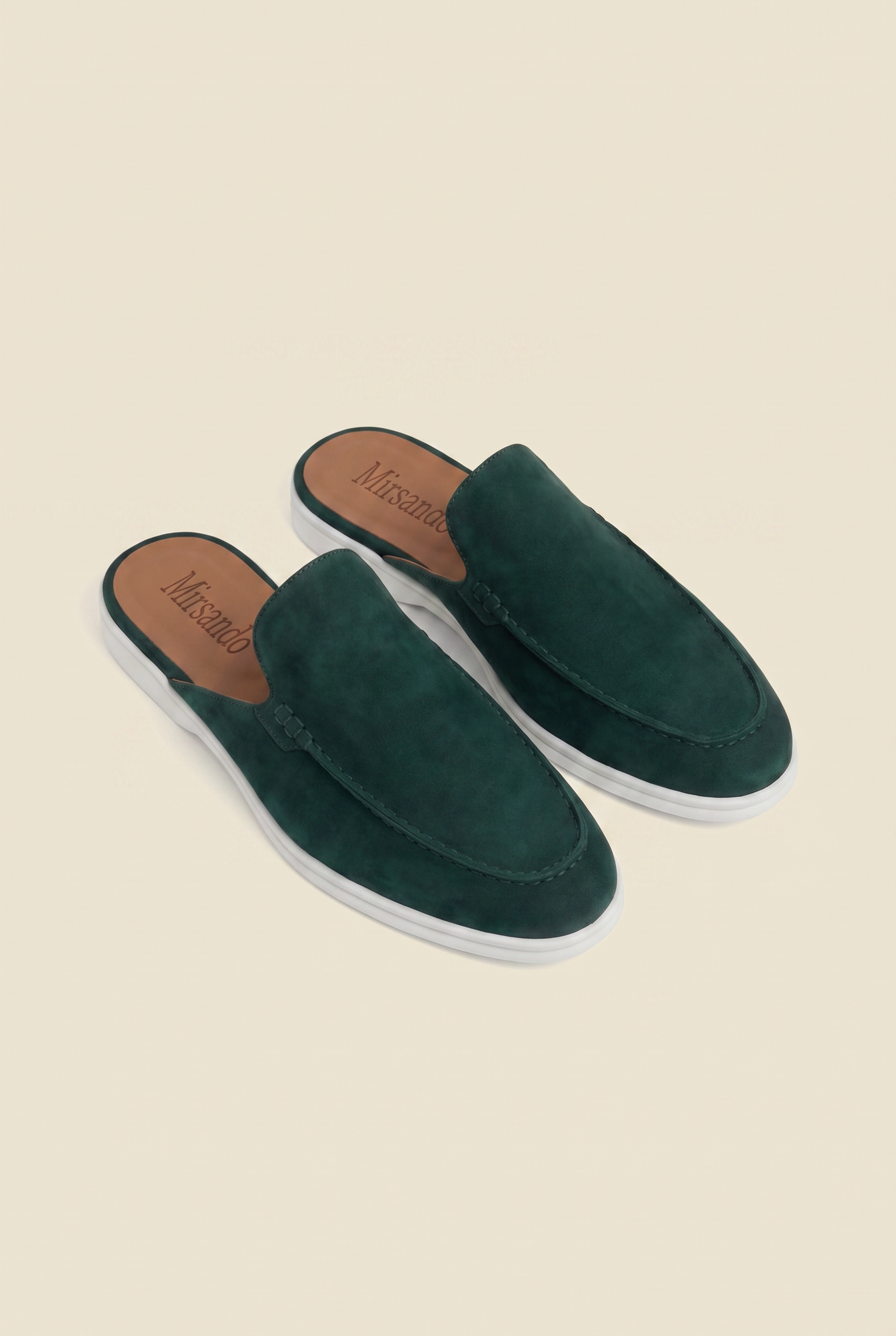 Yacht Loafer Suede Mule Forest Green