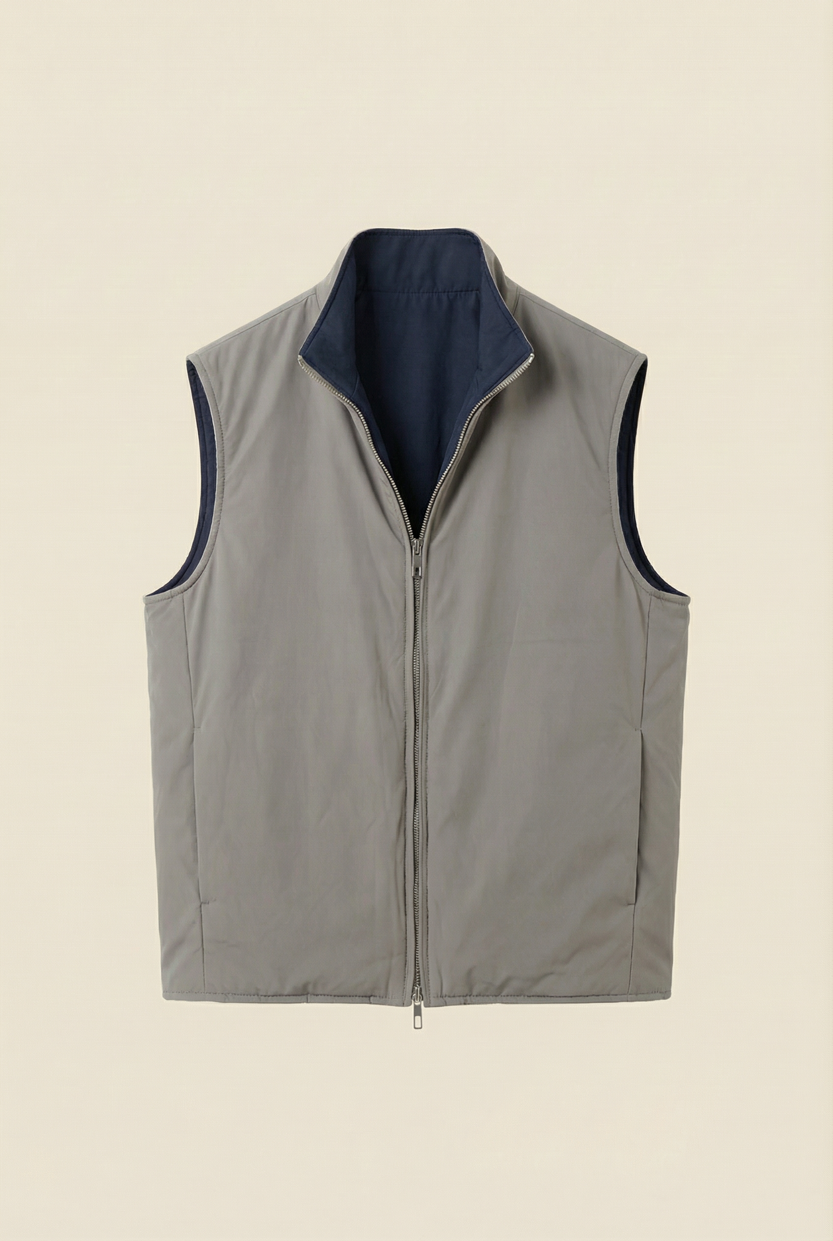 Reversible Wool Gilet Navy/Grey
