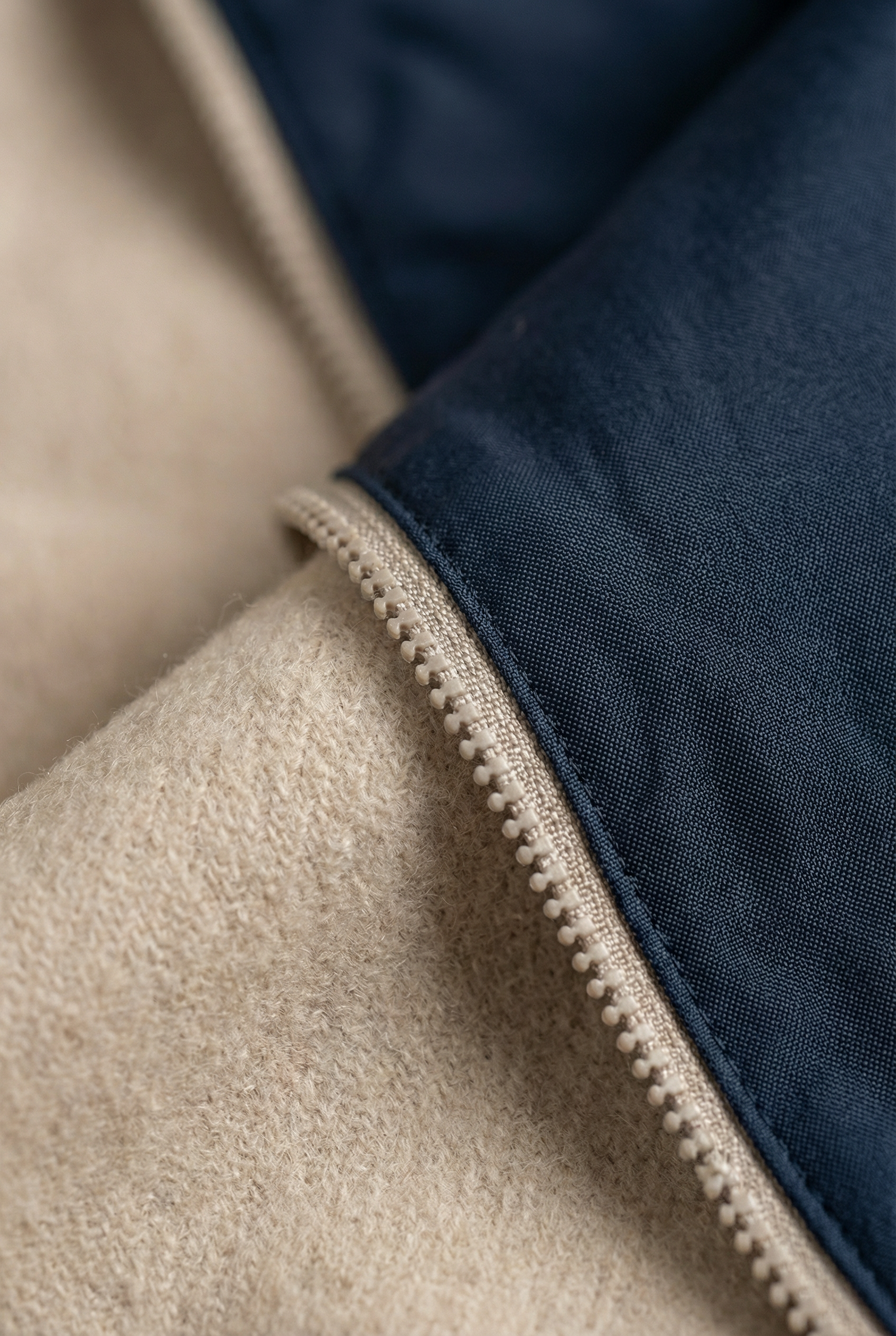 Reversible Wool Gilet | Beige/Navy