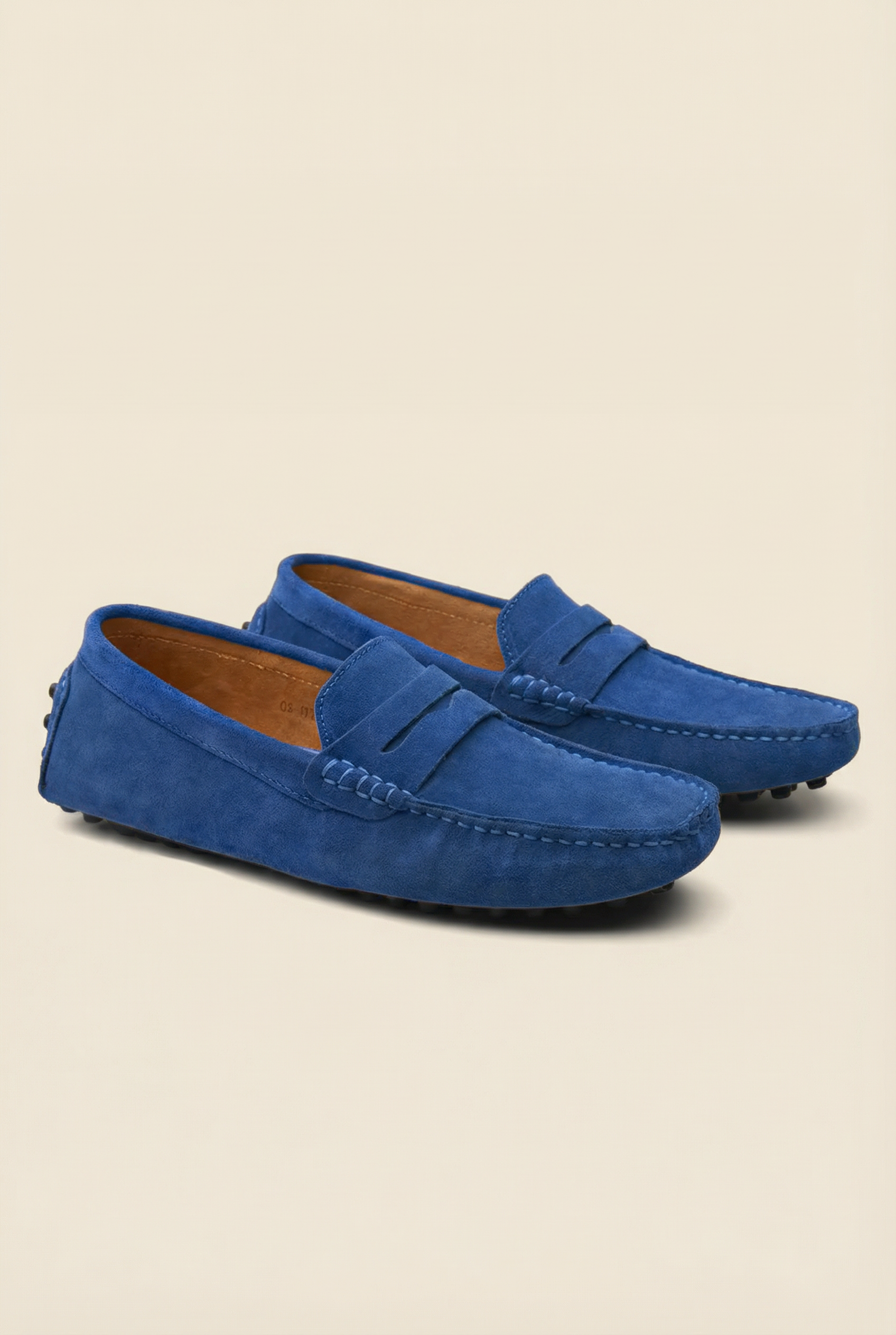 Suede Driver Loafers Blue