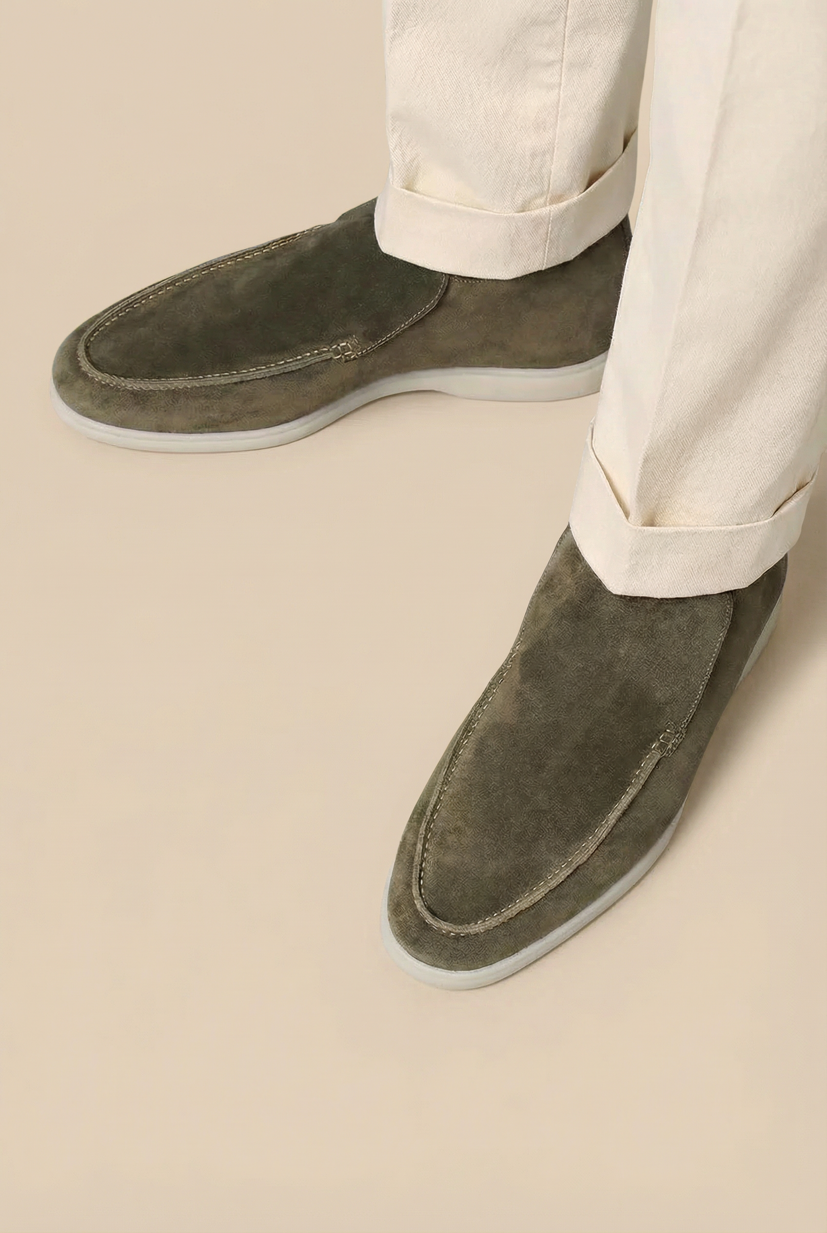 Olive Green High Top Loafer