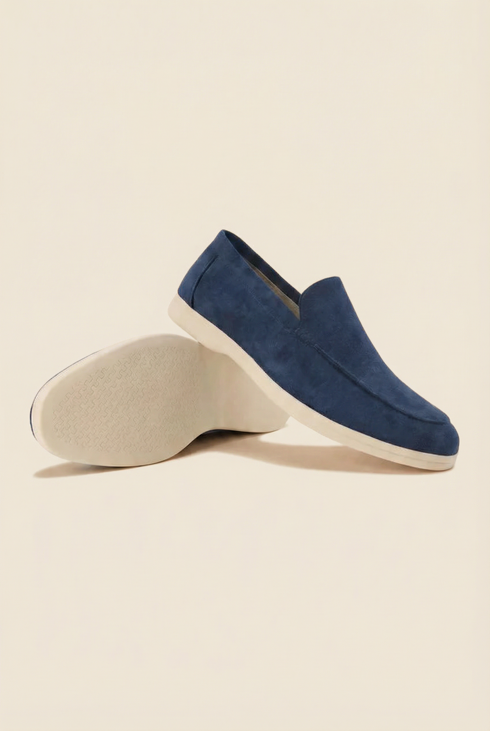 Old Money Suede Loafers Navy