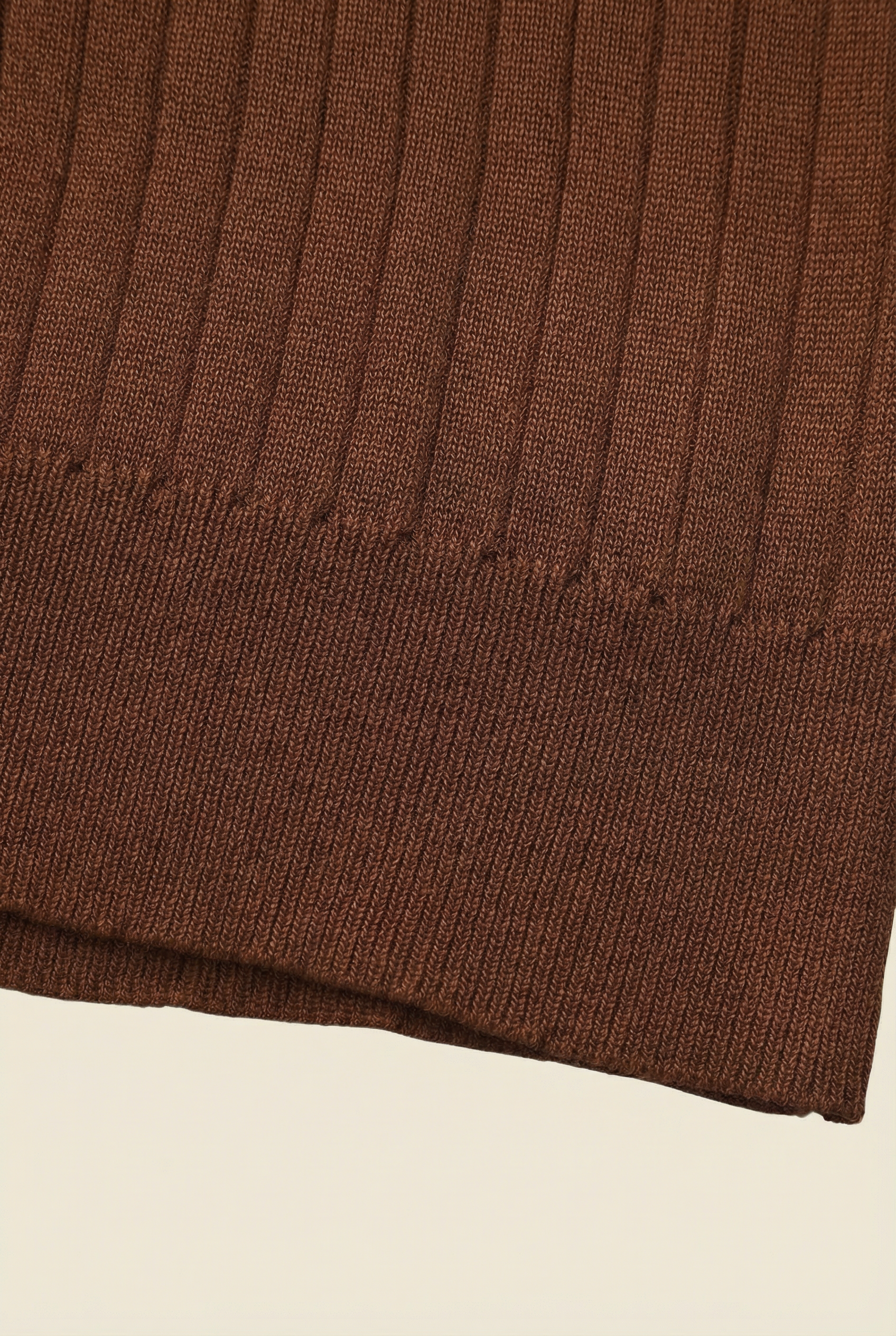 Premium Ribbed Polo Brown