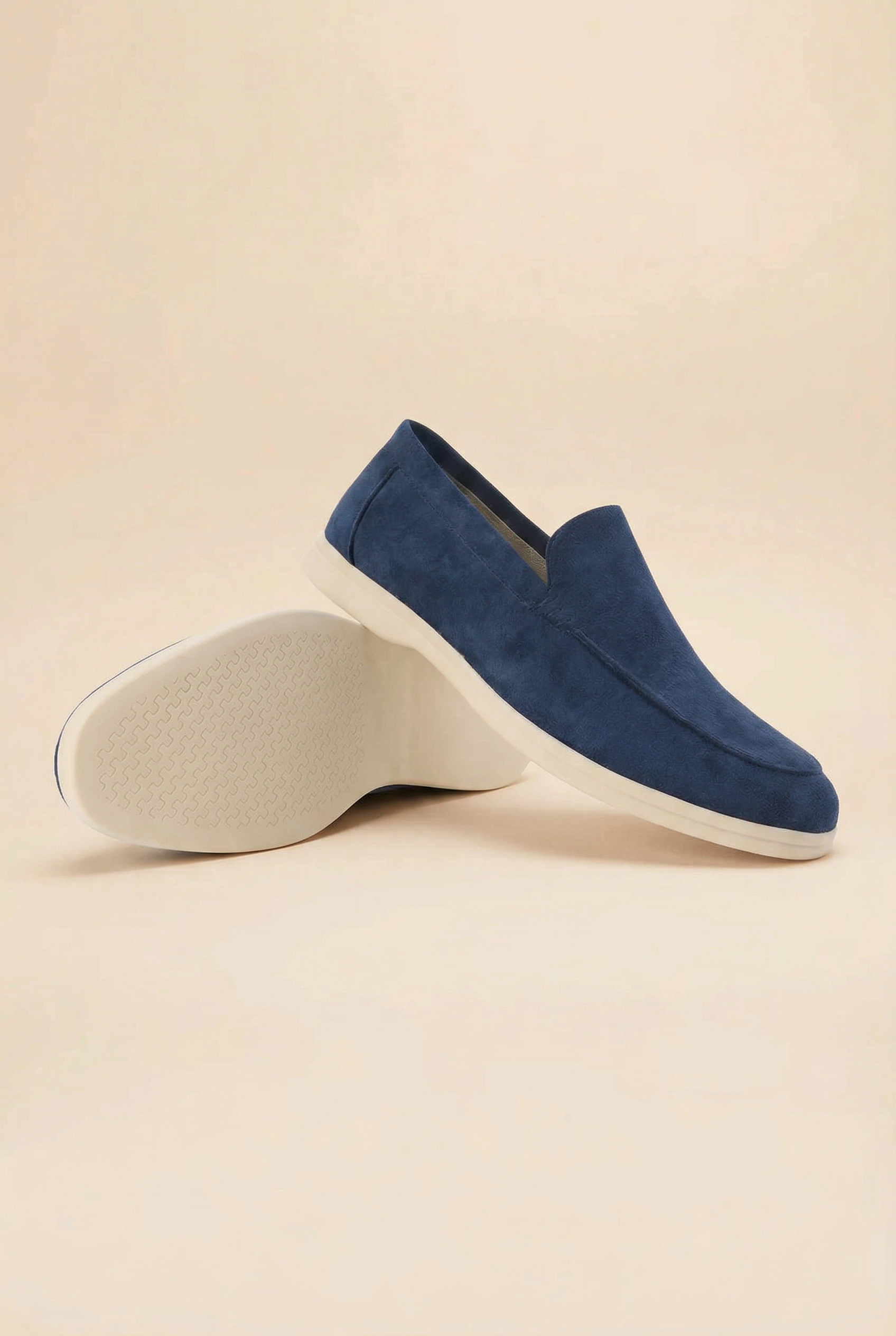 Old Money Suede Loafers Navy