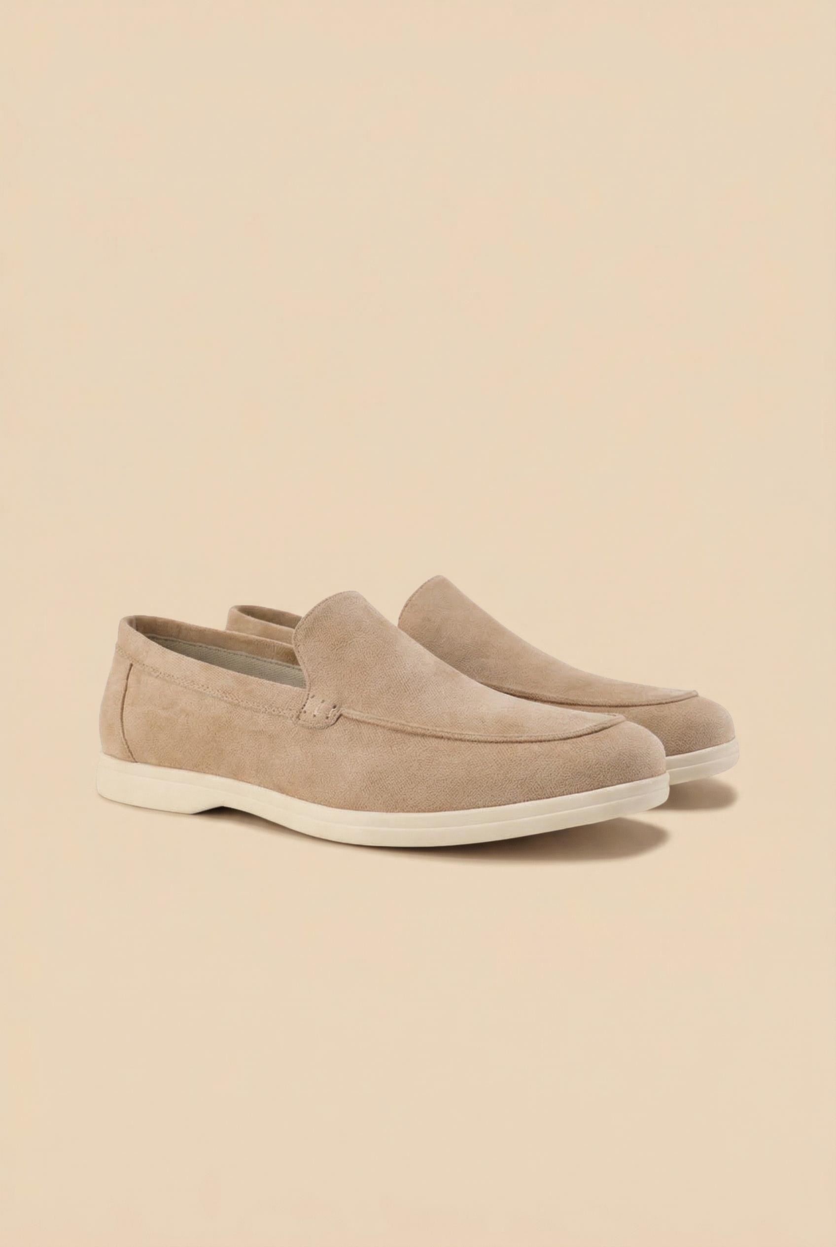 Old Money Suede Loafers Light Brown