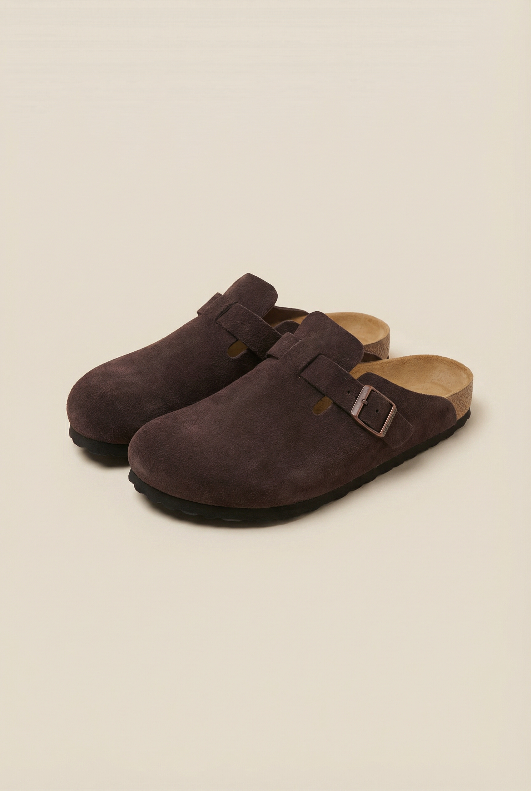 Old Money Suede Clogs Brown