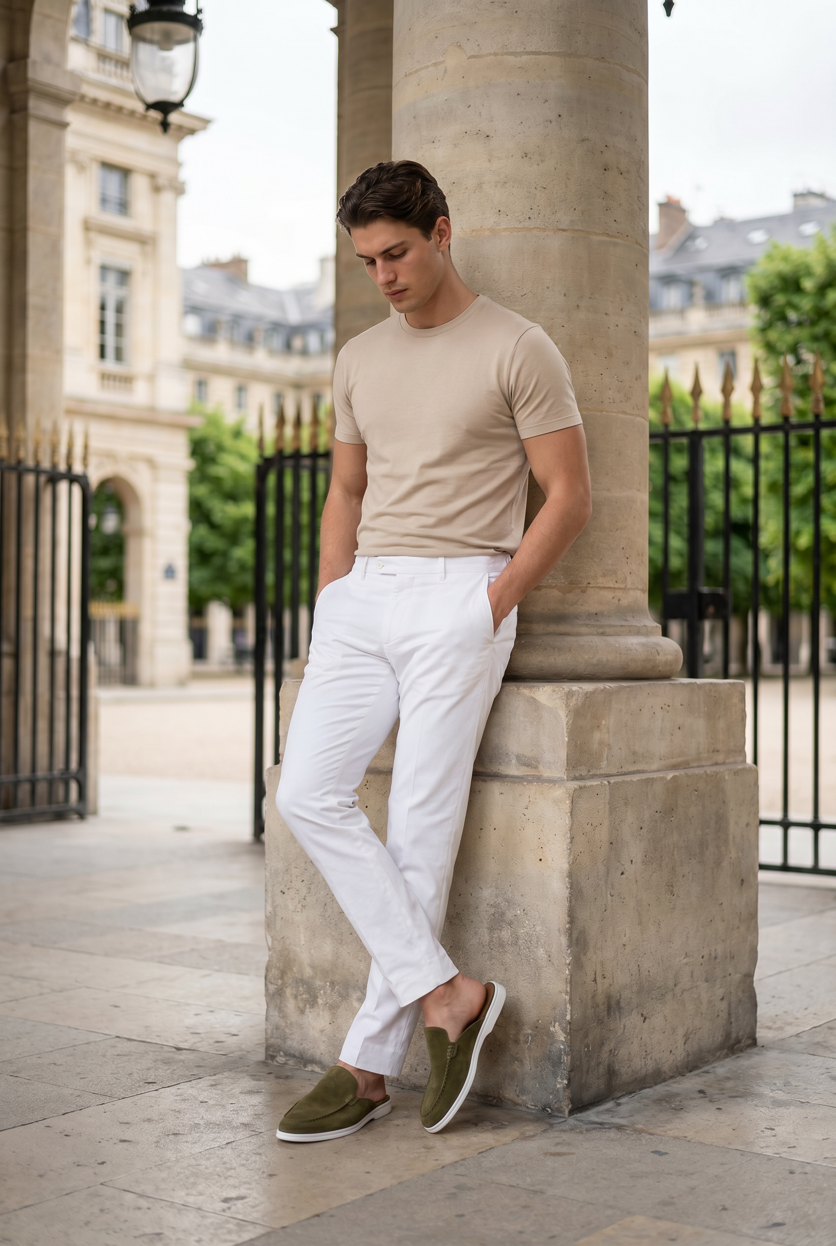 Yacht Loafer Suede Mule Sage